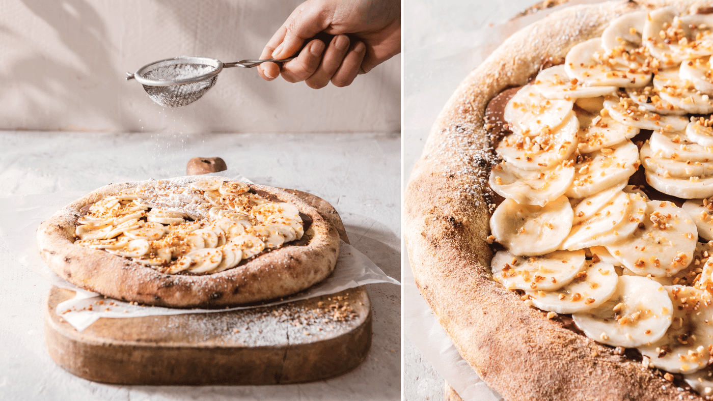 Banana and Hazelnut Spread Dessert Pizza | Tefal Recipe