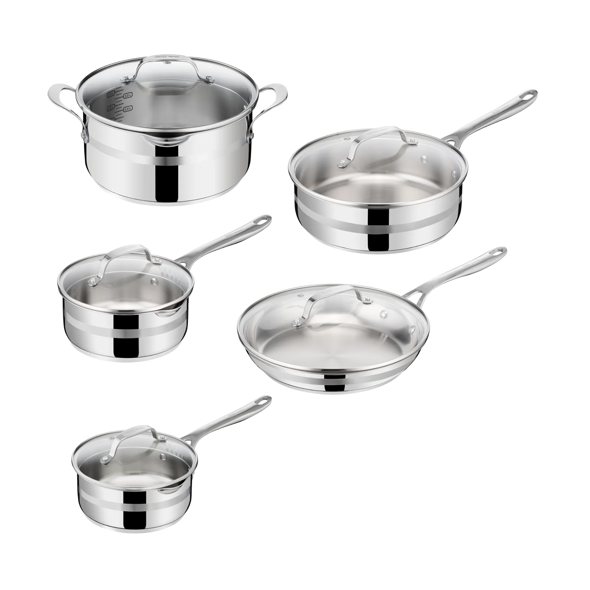 Jamie Oliver by Tefal Cook Smart Induction Uncoated Stainless Steel 5pc Set