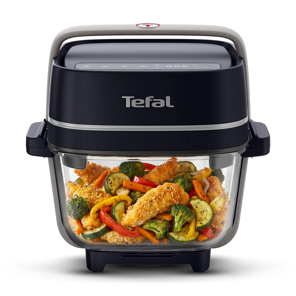 Crisp & Go Portable Glass Air Fryer Black FB7018