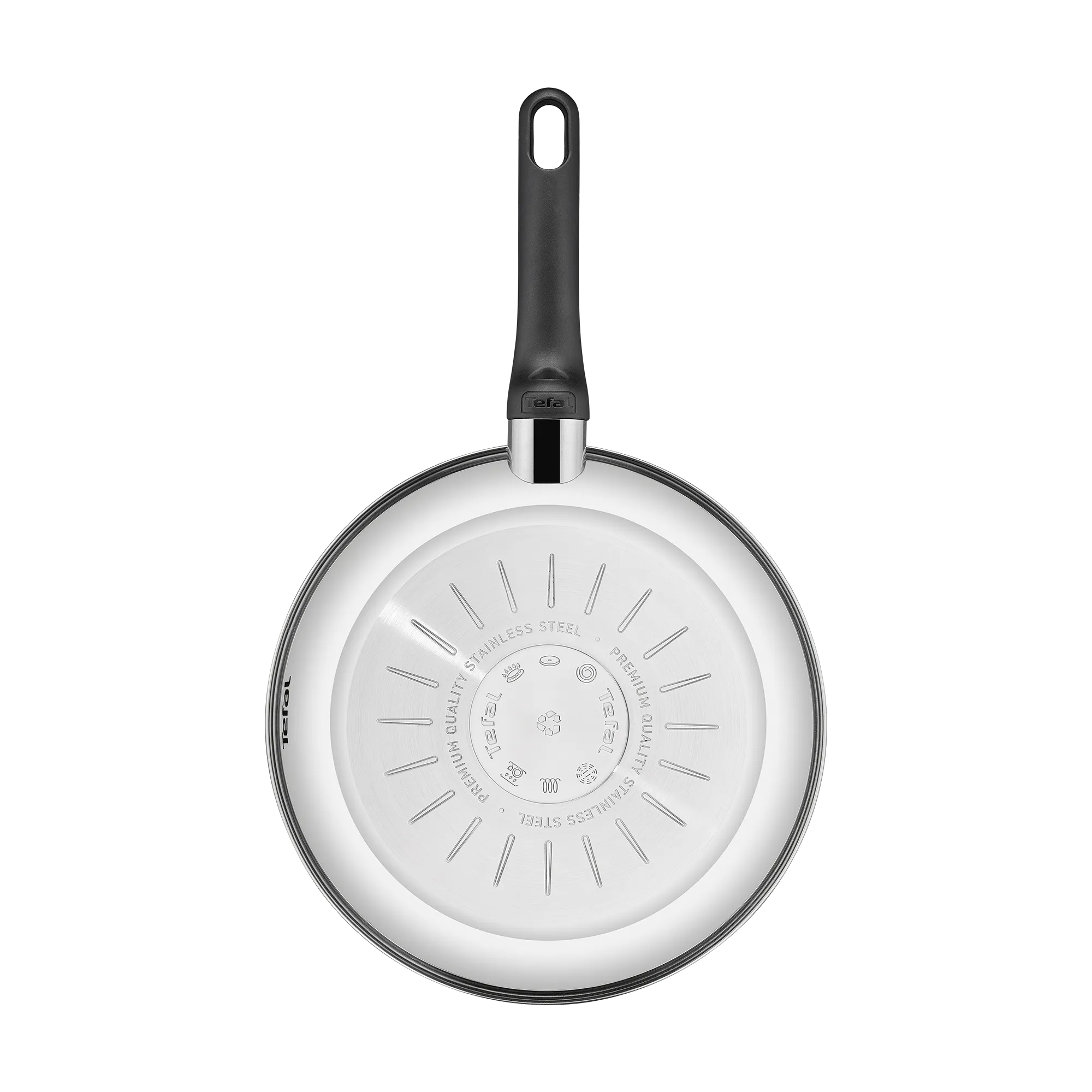 Tefal Everyday Chef Induction Uncoated Stainless Steel Frypan 24cm induction base