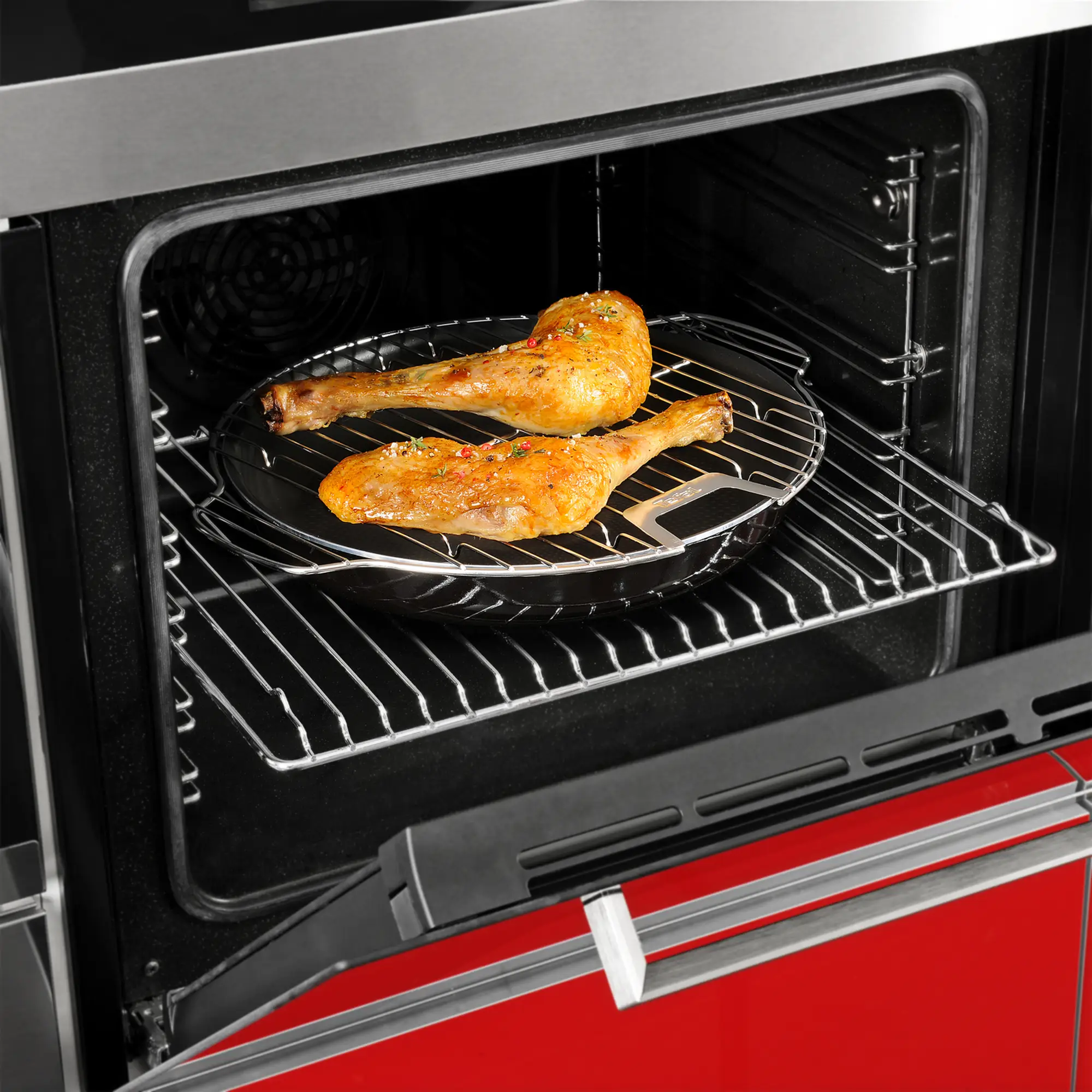 Tefal Ingenio Accessory - Stainless Steel Grill Insert in the oven