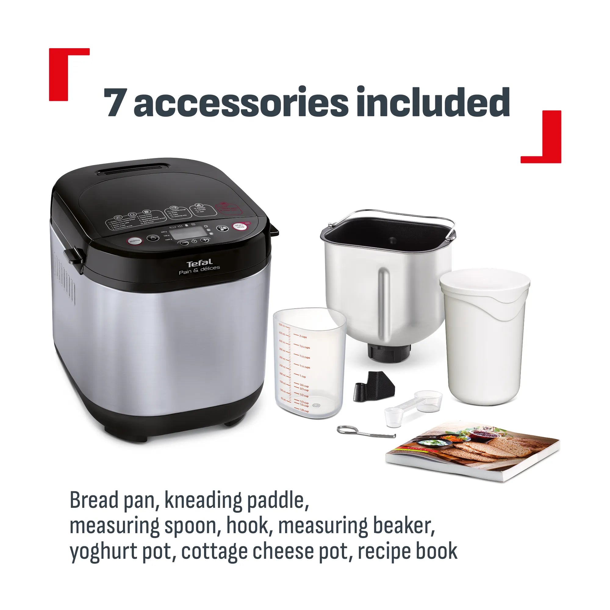 Tefal Pain & Delices Bread Maker PF240 with seven accessories included