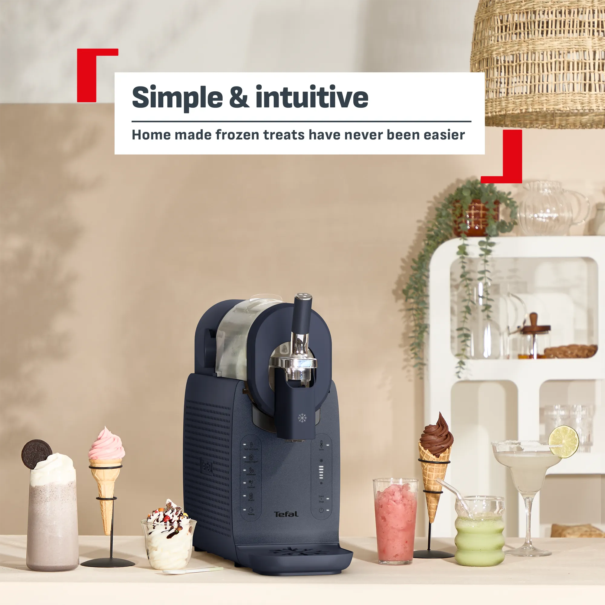 Tefal Freezi Soft Serve & Frozen Drink Maker IG8014 easy to use