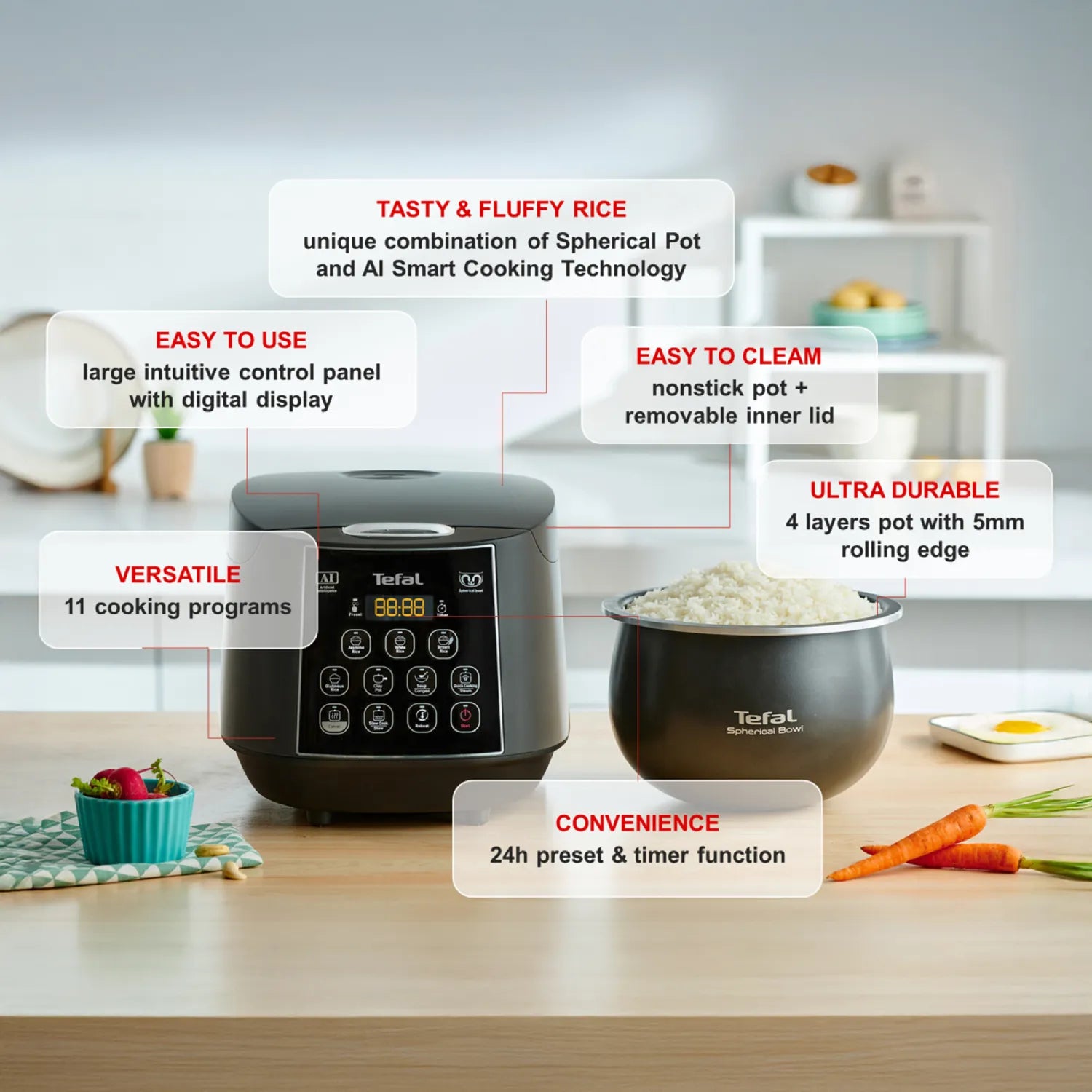 Tefal Easy Rice & Slow Cooker Plus RK736