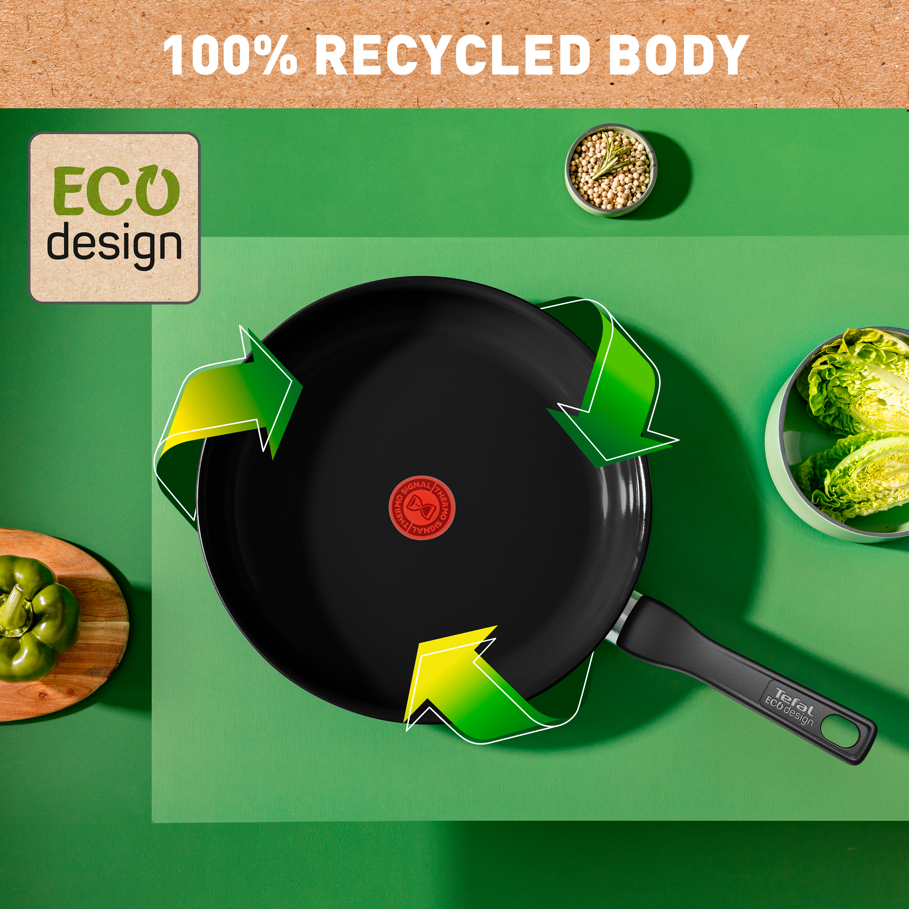 Tefal Renew Black Ceramic Non-stick Frypan 20cm