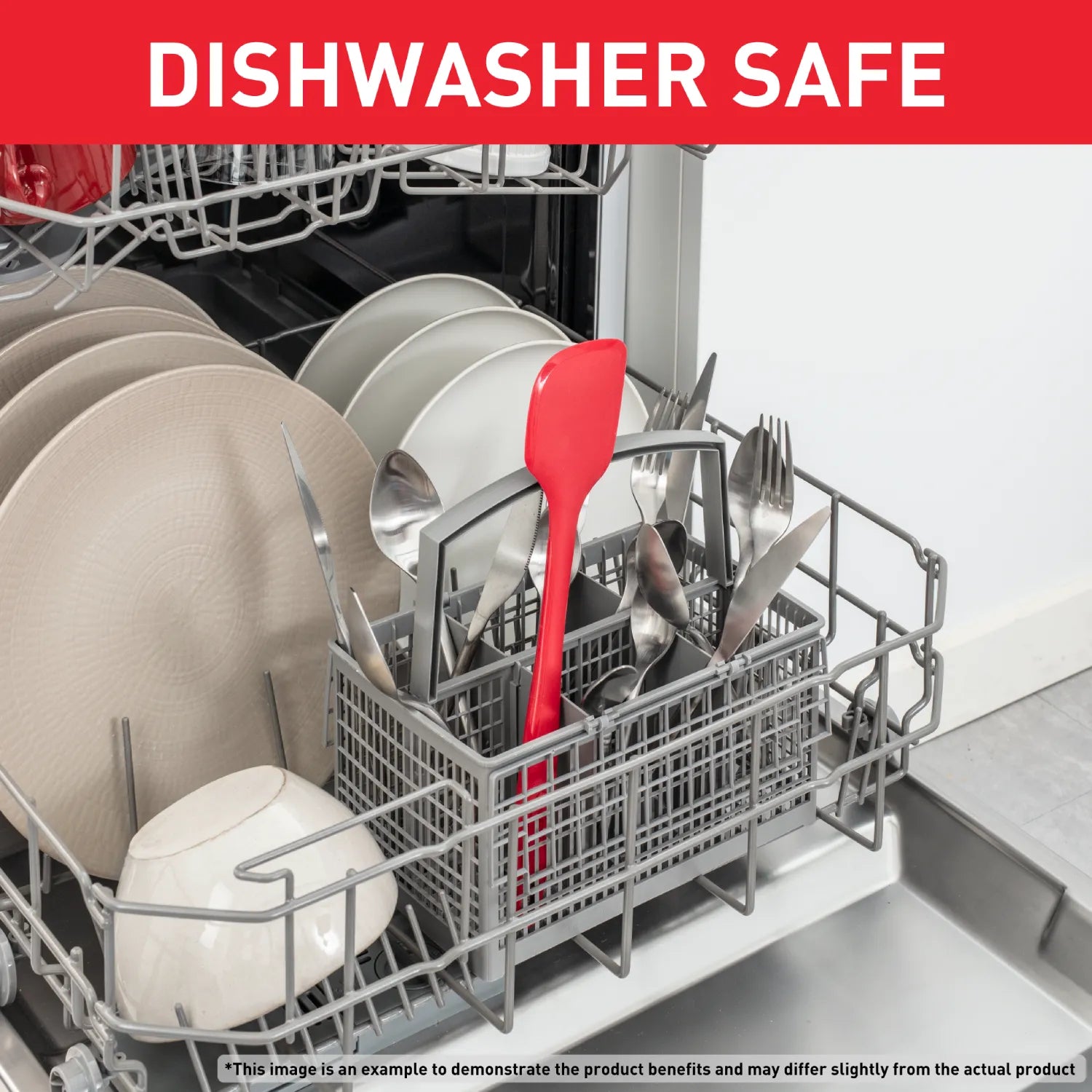 Tefal Ingenio Proflex Silicone Slotted Turner K1190314 dishwasher safe