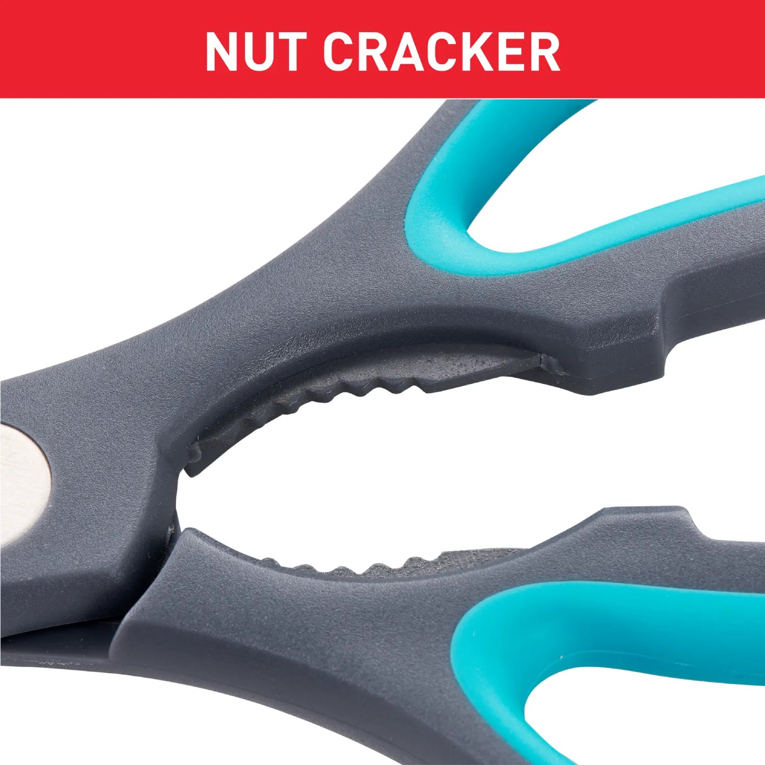 Tefal Fresh Kitchen Non-Stick Stainless Steel 3-in-1 Scissors with Nut Cracker