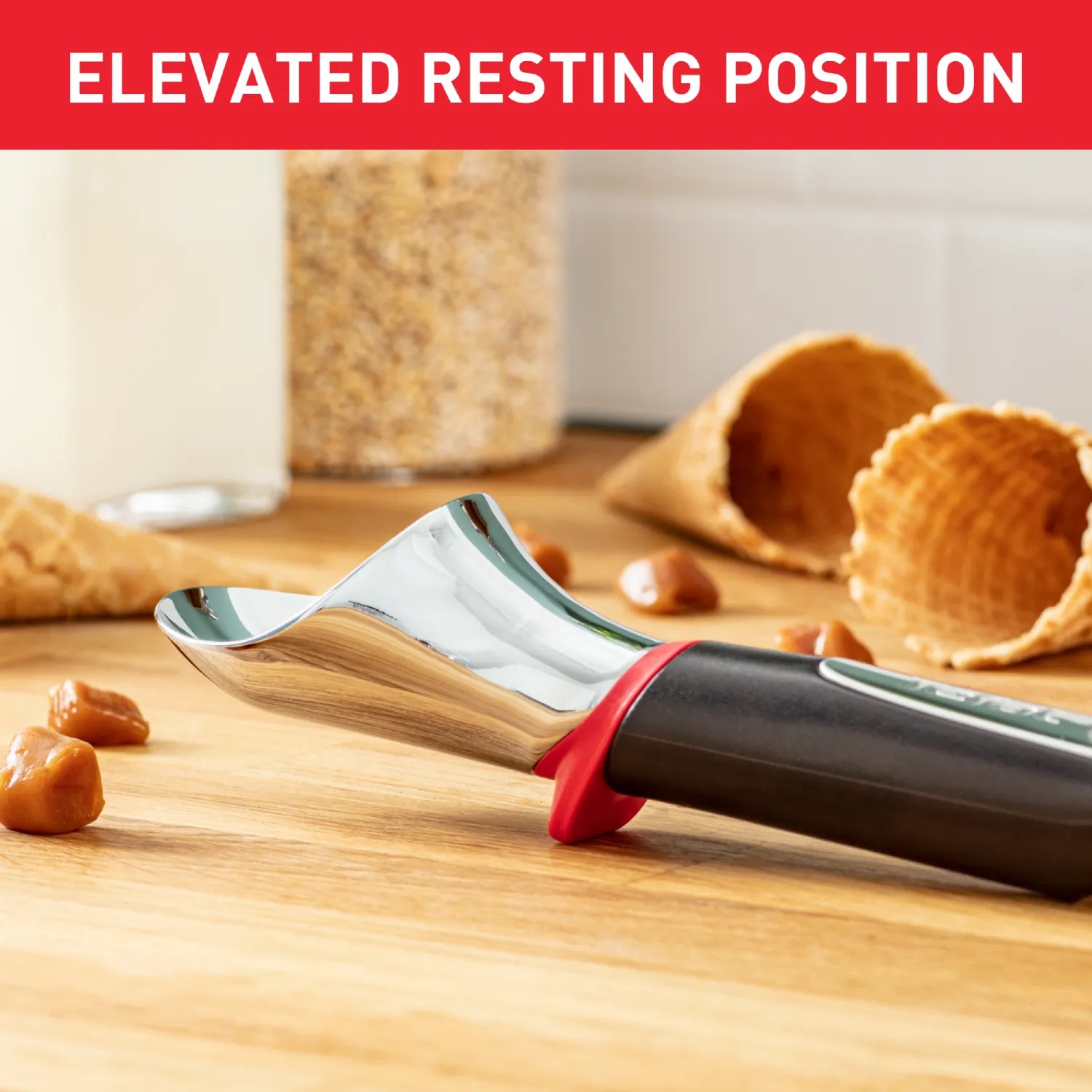 Tefal Ingenio Icecream Spoon K2072214 with elevated resting position