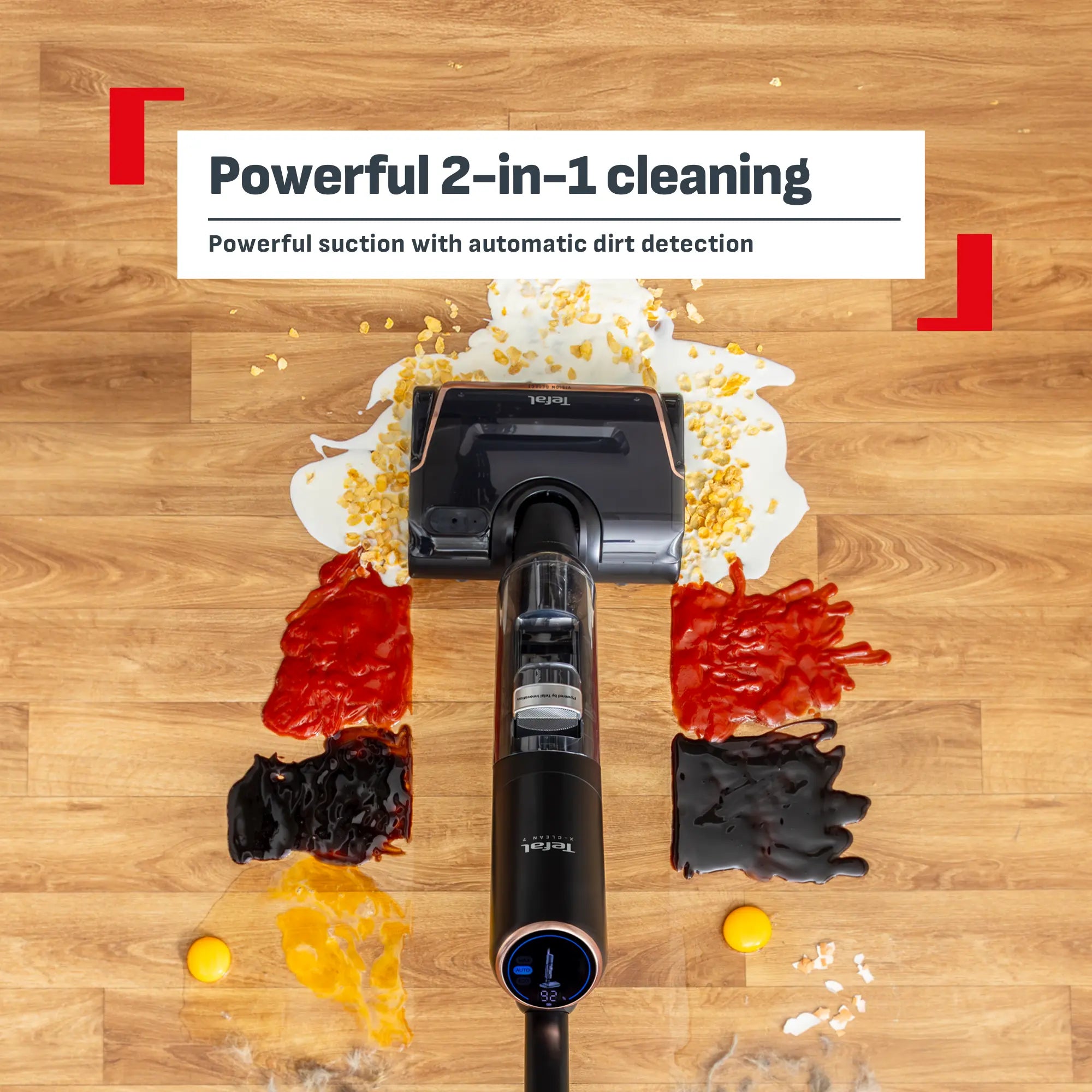Tefal X-Clean 7 Cordless Vacuum & Floor Washer GF5736 with powerful suction and automatic dirt detection