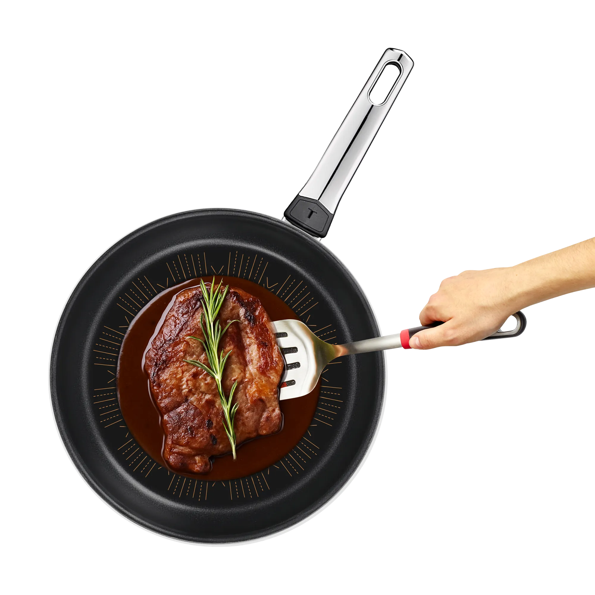 Tefal Emotion+ Flavors Induction Stainless Steel Oil Concentrating Non-Stick Frypan 28cm