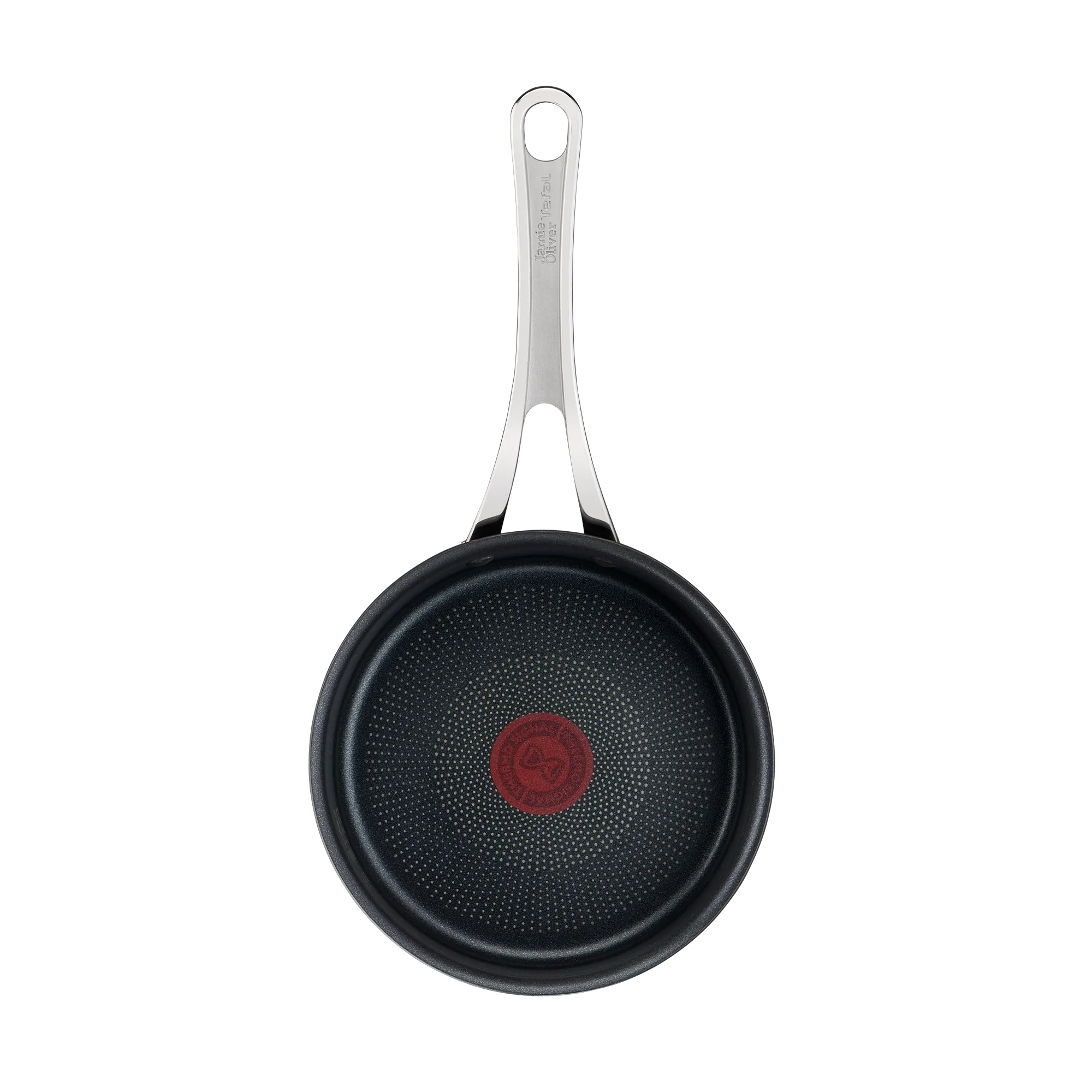 Jamie Oliver by Tefal Cooks Classic Non-Stick Induction Hard Anodised Saucepan + Lid 18cm interior non-stick coating