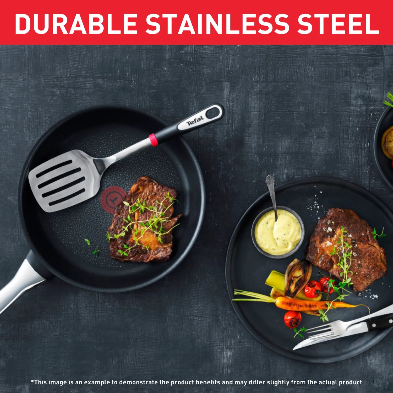 Tefal Ingneio Stainless Steel Pasta Spoon K1180814 durable Stainless Steel