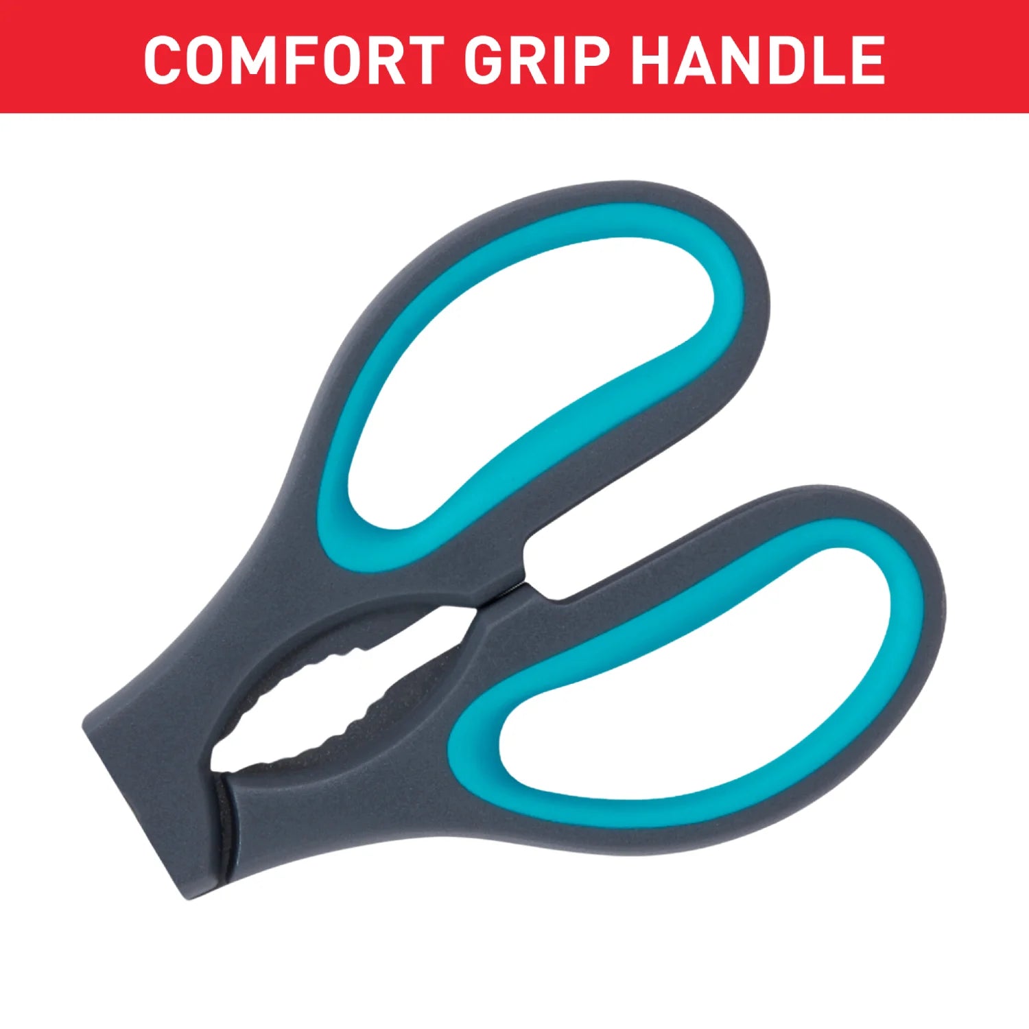 Tefal Fresh Kitchen Non-Stick Stainless Steel 3-in-1 Scissors with Comfort Grip Handle