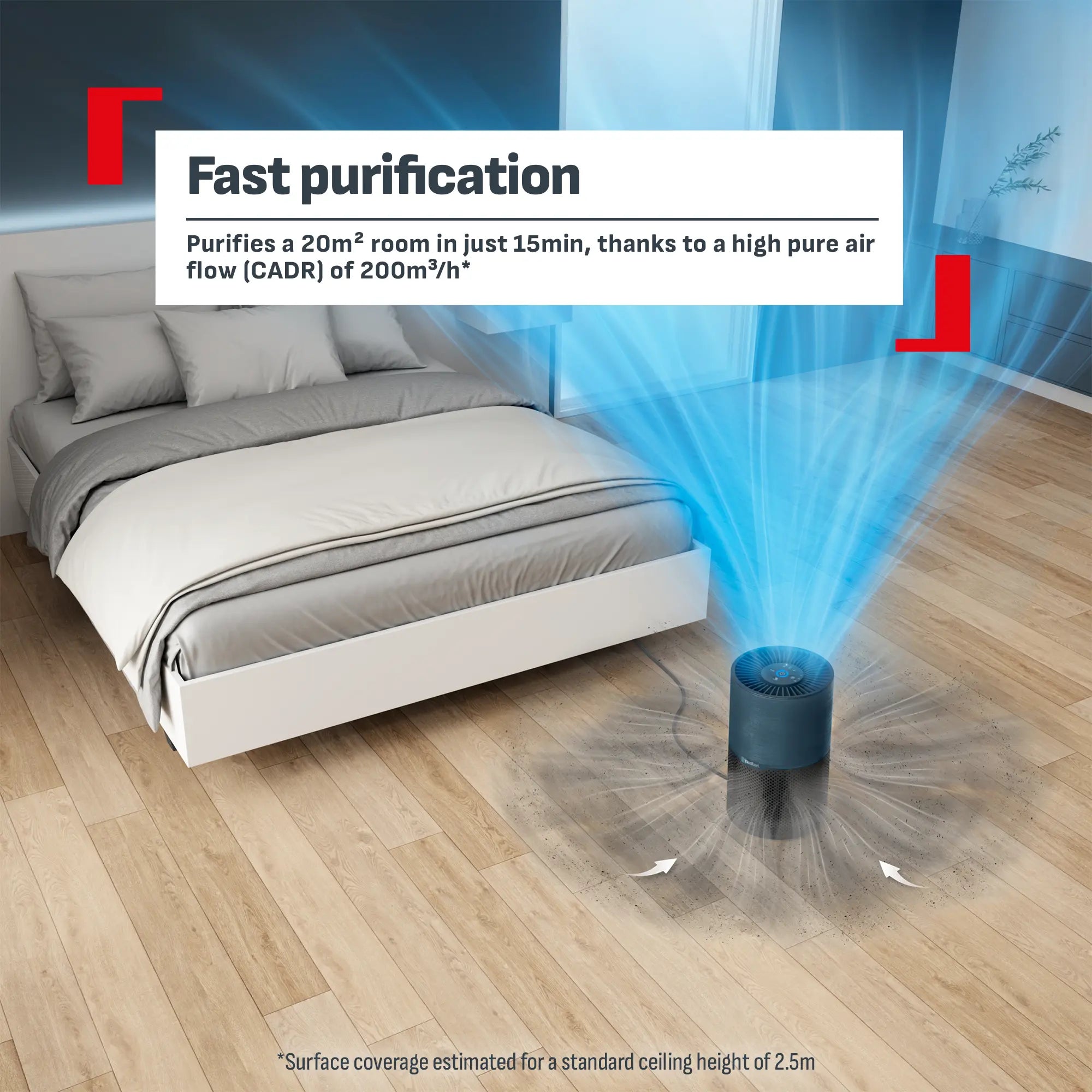 Tefal Pure Air Compact Air Purifier PT2221 with fast purification