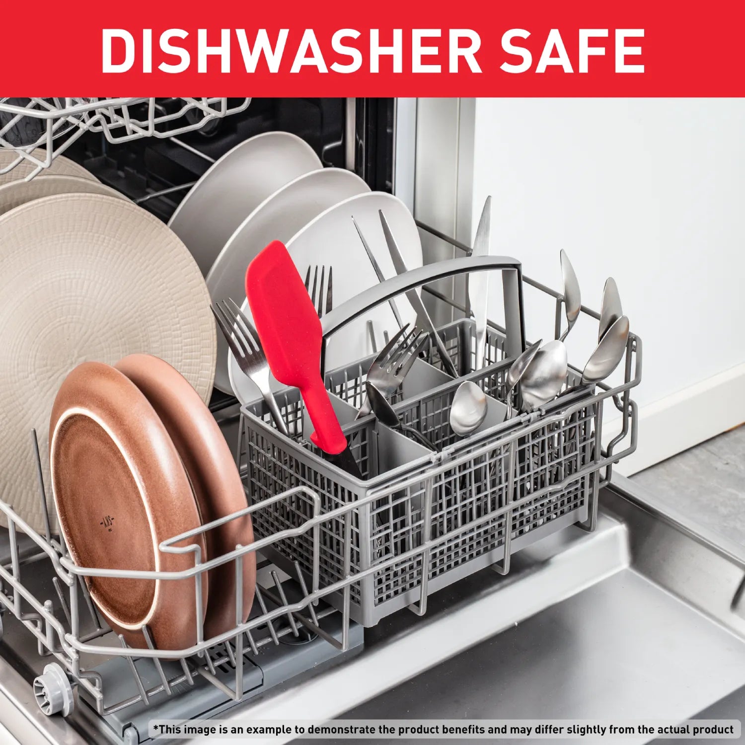 Tefal Ingenio Silicone Spatula K2064614 dishwasher safe