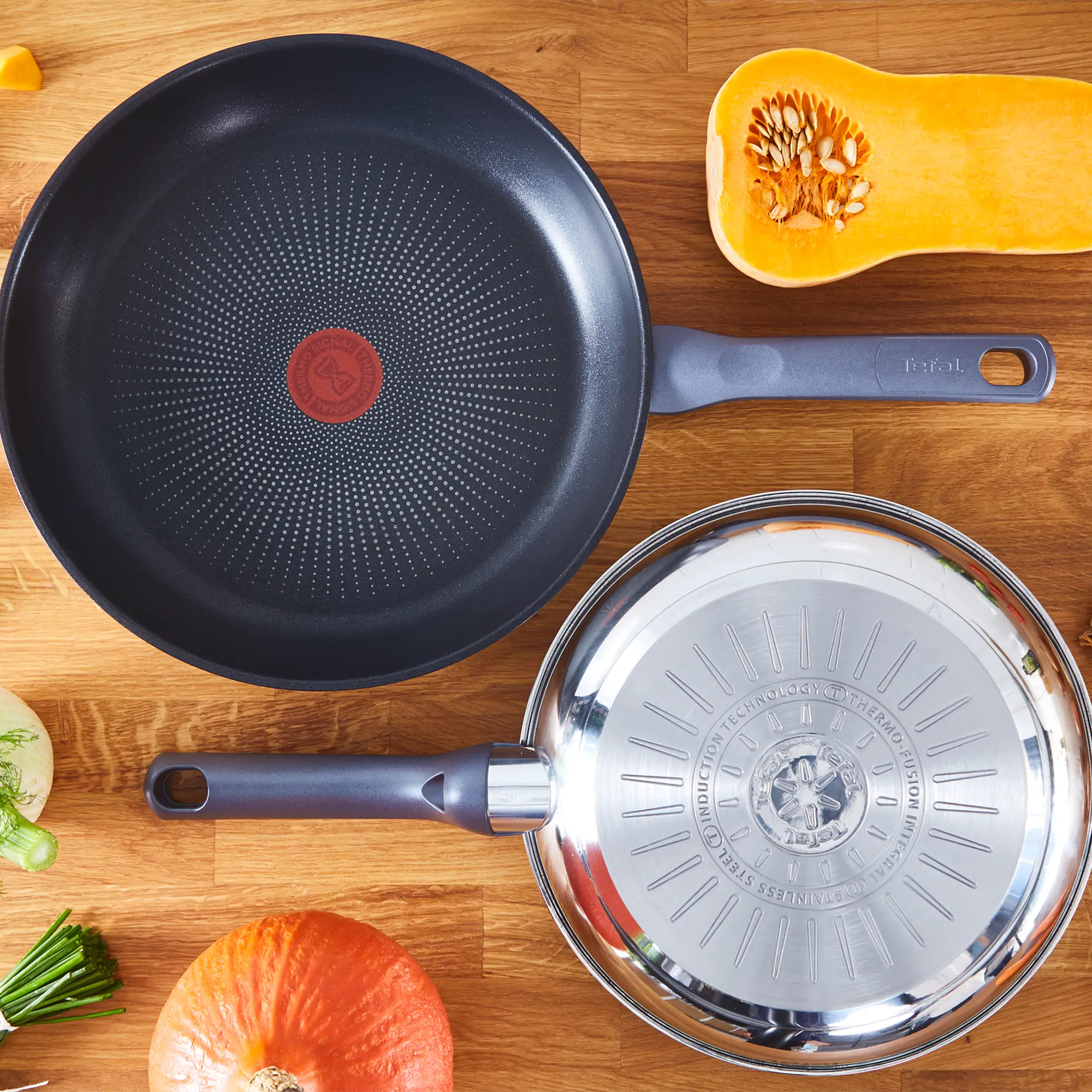 Tefal Daily Cook Induction Stainless Steel Frypan cooking surface and base