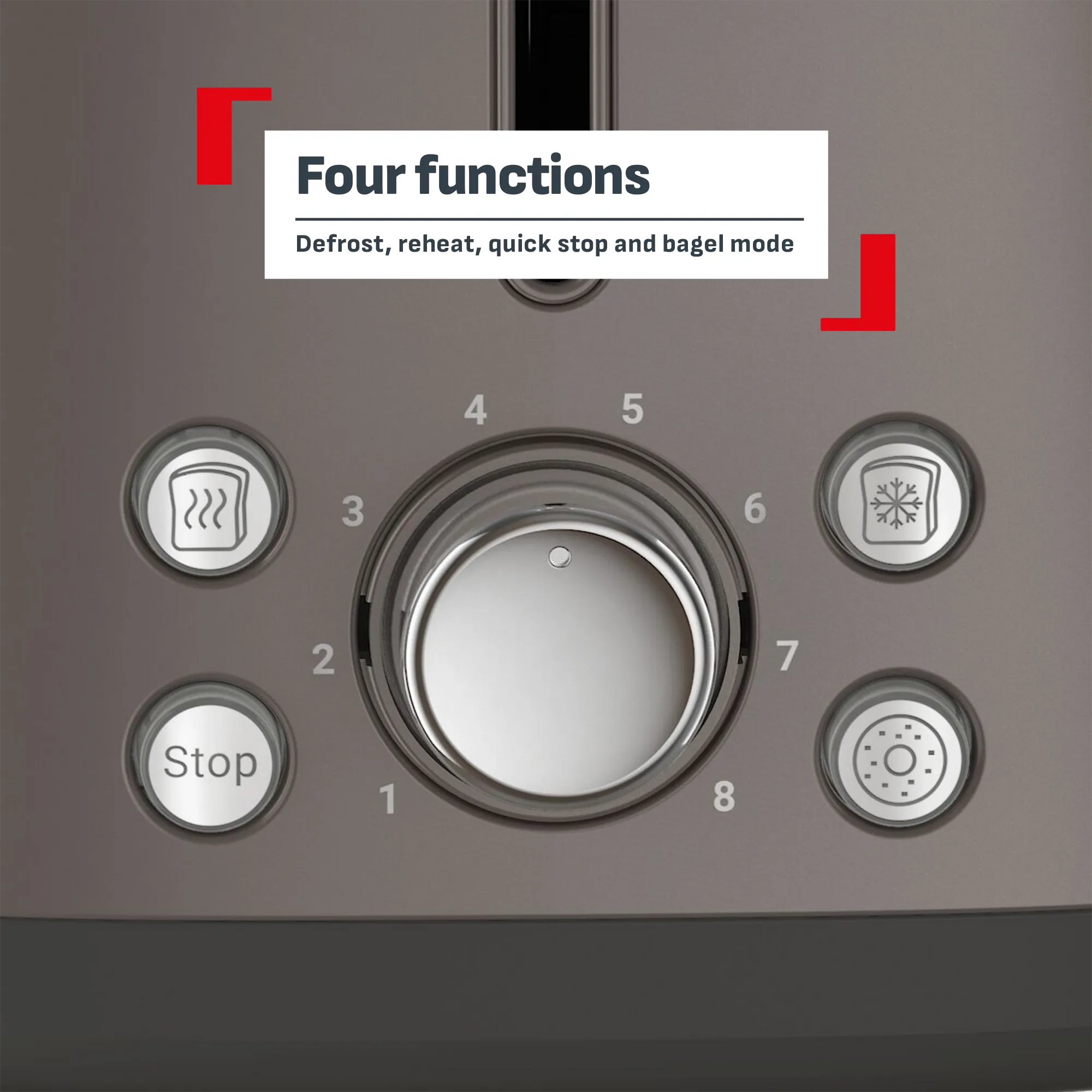 Tefal Collection Toaster 2-slice Grey Pewter TT20E