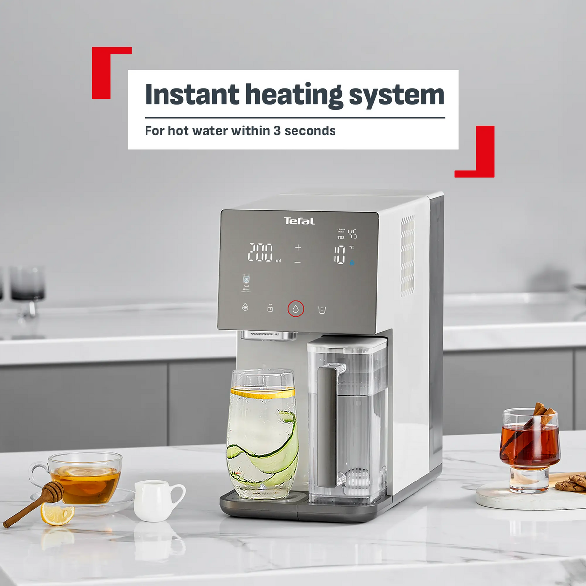 Tefal Pure Water Reverse Osmosis Hot & Cold Water Purifier Station BR553B