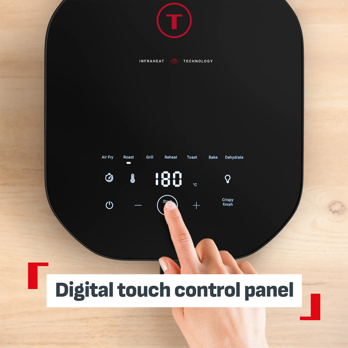 Tefal Ever Fry Infra Heat Single Drawer 7L Air Fryer EY8328 with digital touch control panel
