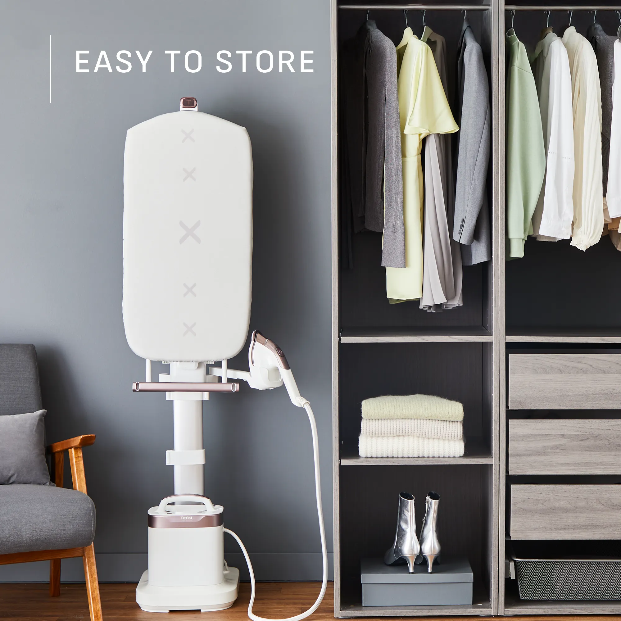 Tefal IXEO Vision All in One Garment Care Solution QT1811 easy to store