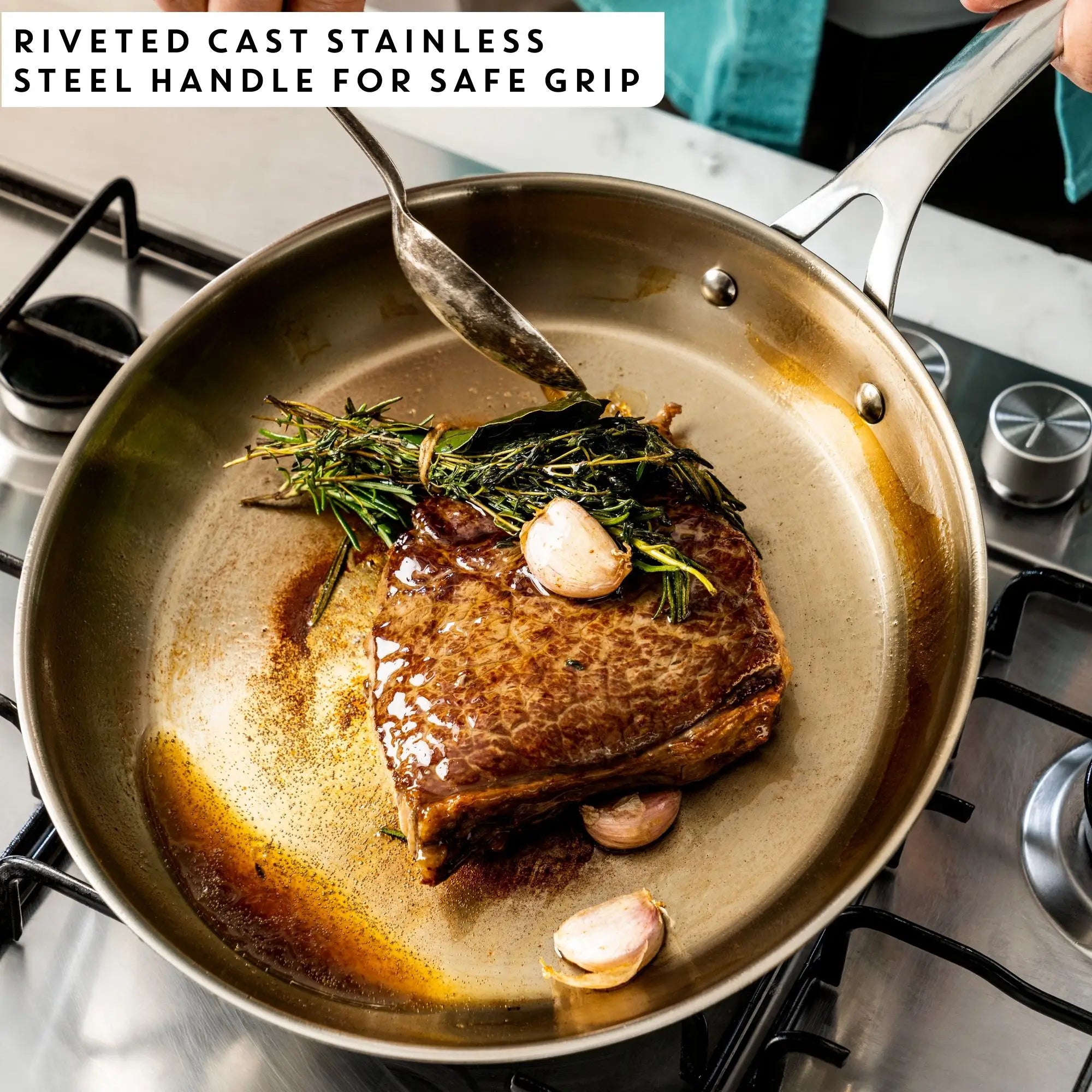 Jamie Oliver by Tefal Cook Smart Induction Uncoated Stainless Steel 5pc Set