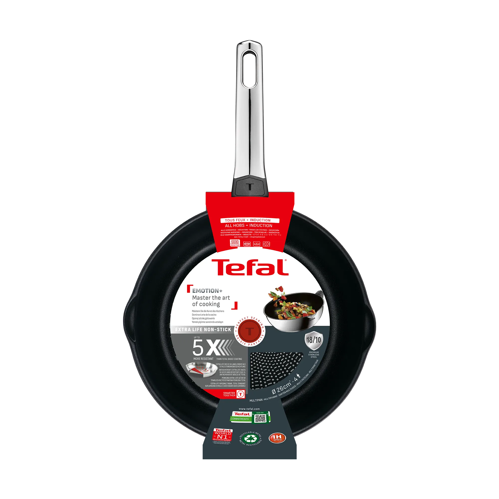Tefal Emotion+ Induction Stainless Steel Non-Stick Multipan 26cm