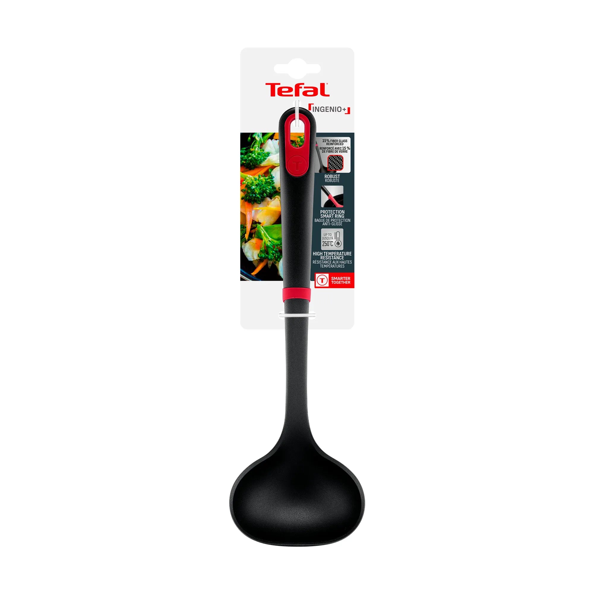 Tefal Ingenio+ Nylon Ladle Red/Black K1980434 Packaging