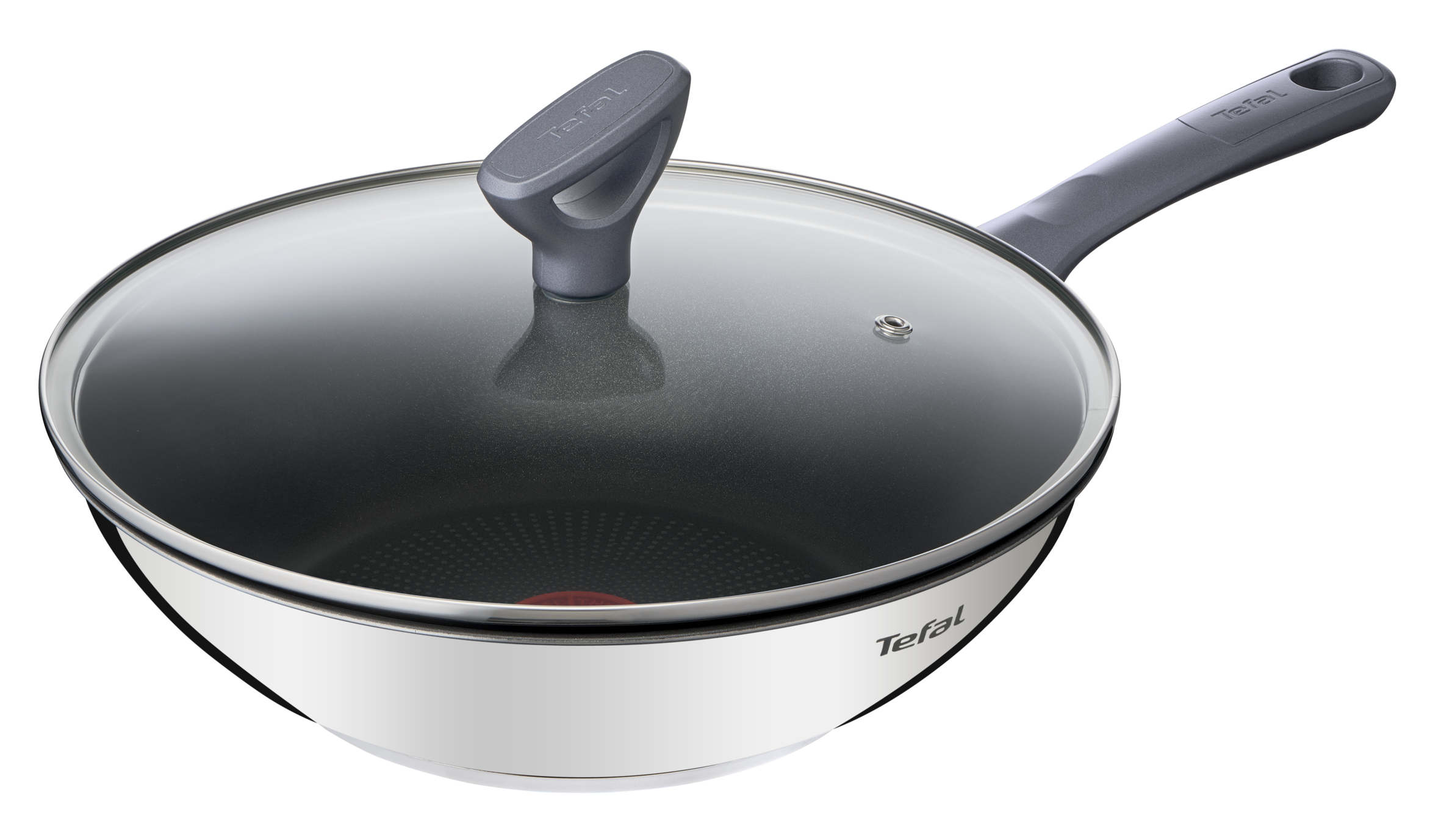 Tefal Daily Cook Stainless Steel Induction Non-Stick Wok 28cm + Lid