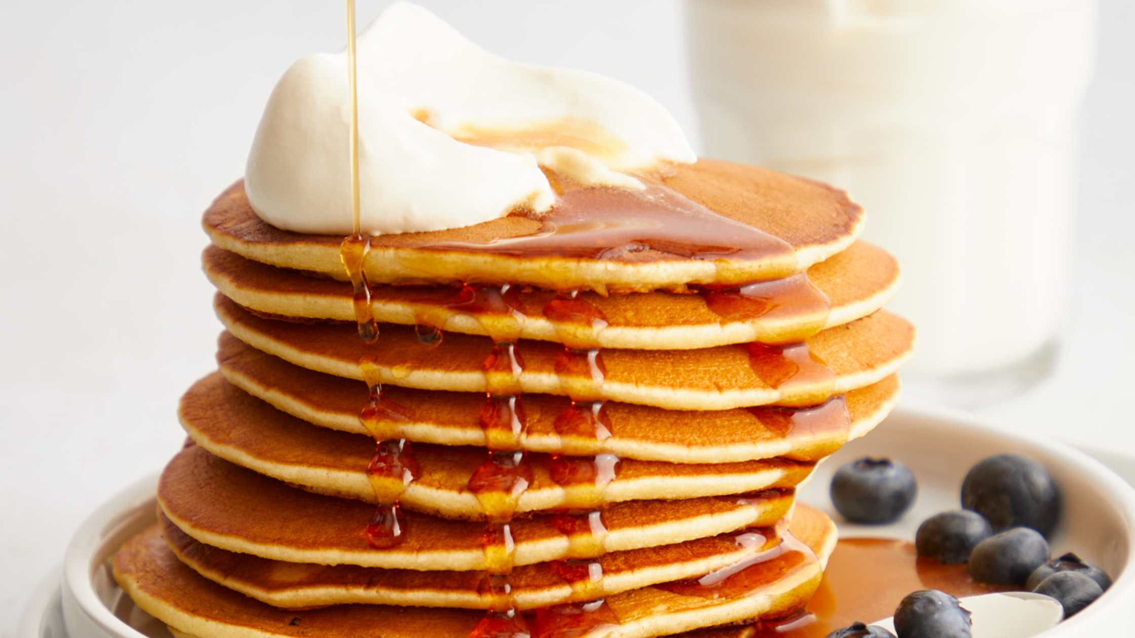 Classic Pancakes with Caramel Sauce