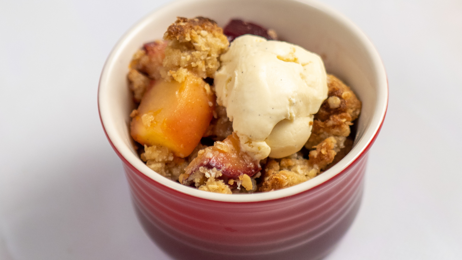 Apple and Plum Crumble