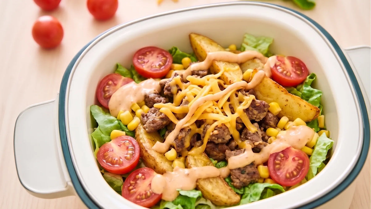 Cheddar Burger Bowl | Tefal YumMeal Recipe