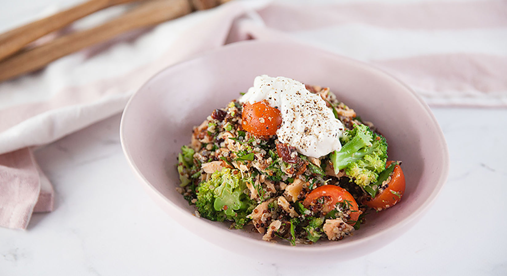 Warm Quinoa and Salmon Salad