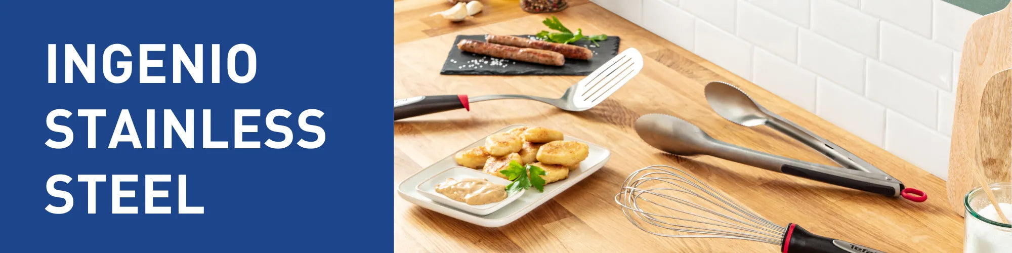 Tefal Ingenio Stainless Steel Utensils | Premium Kitchen Tools