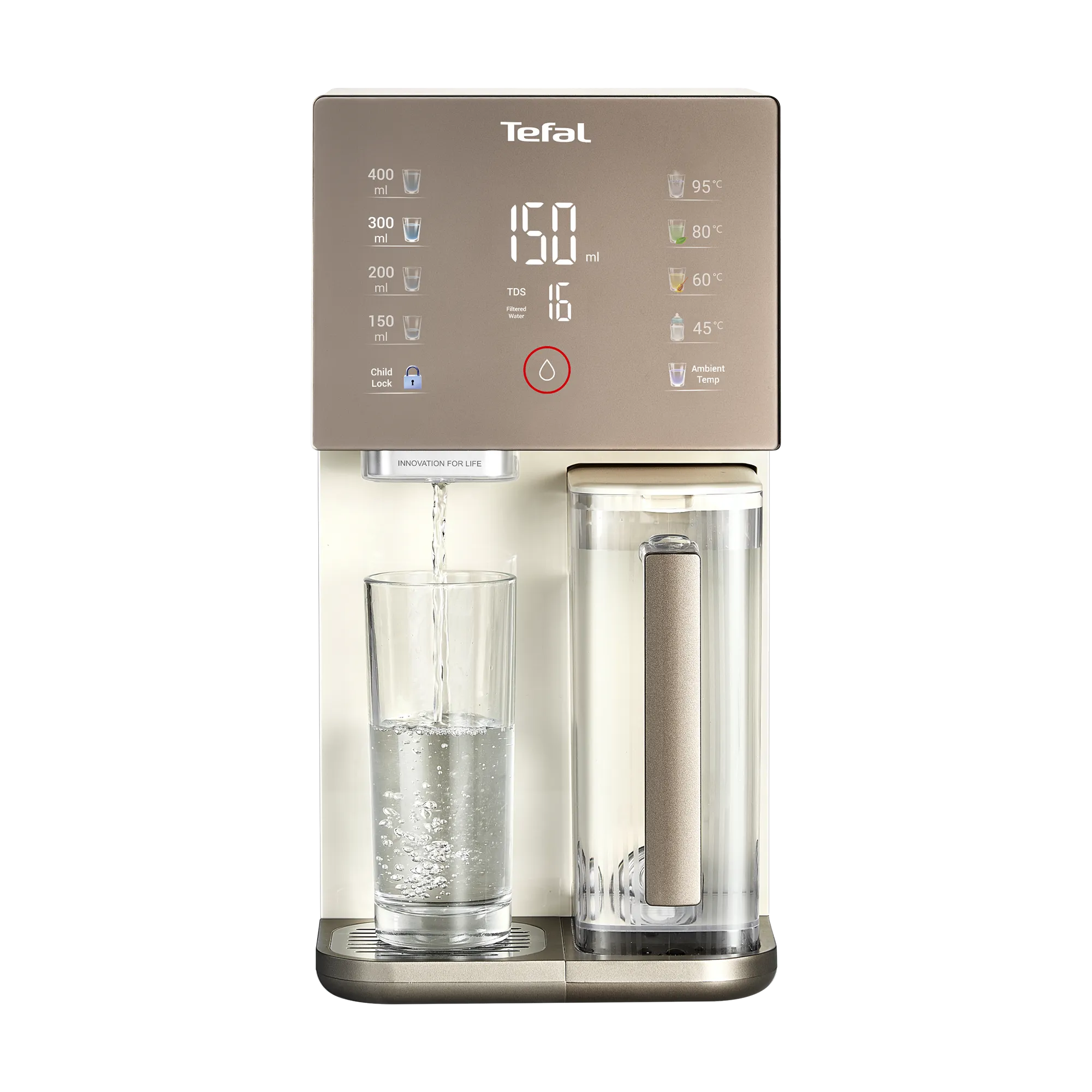 Tefal Pure Water Reverse Osmosis Compact Ambient & Hot Water Purifier Station BR453A