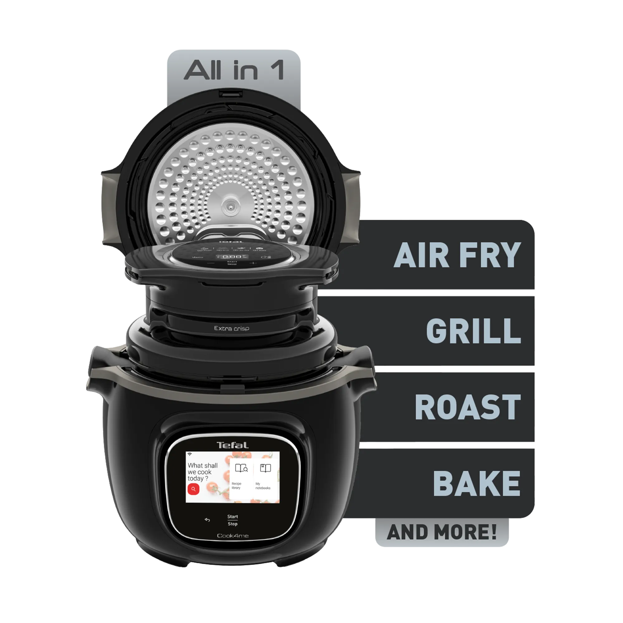 Tefal Cook4me Touch CY9128B Express Smart Multicooker & Pressure Cooker & BONUS Extra Crisp Lid