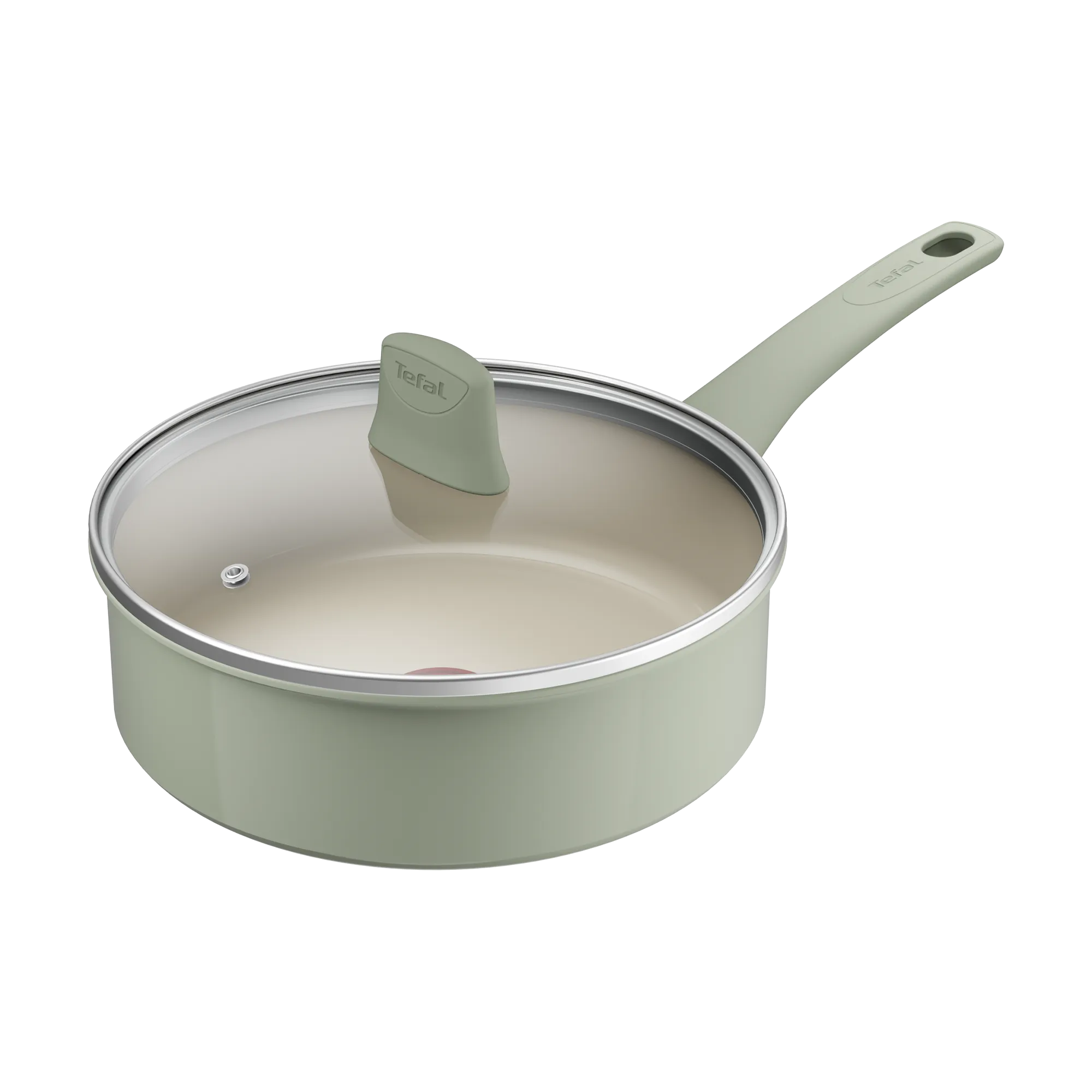 Tefal (Re)cycle Induction Ceramic Green Lichen Non-Stick Sautepan 24cm + Lid