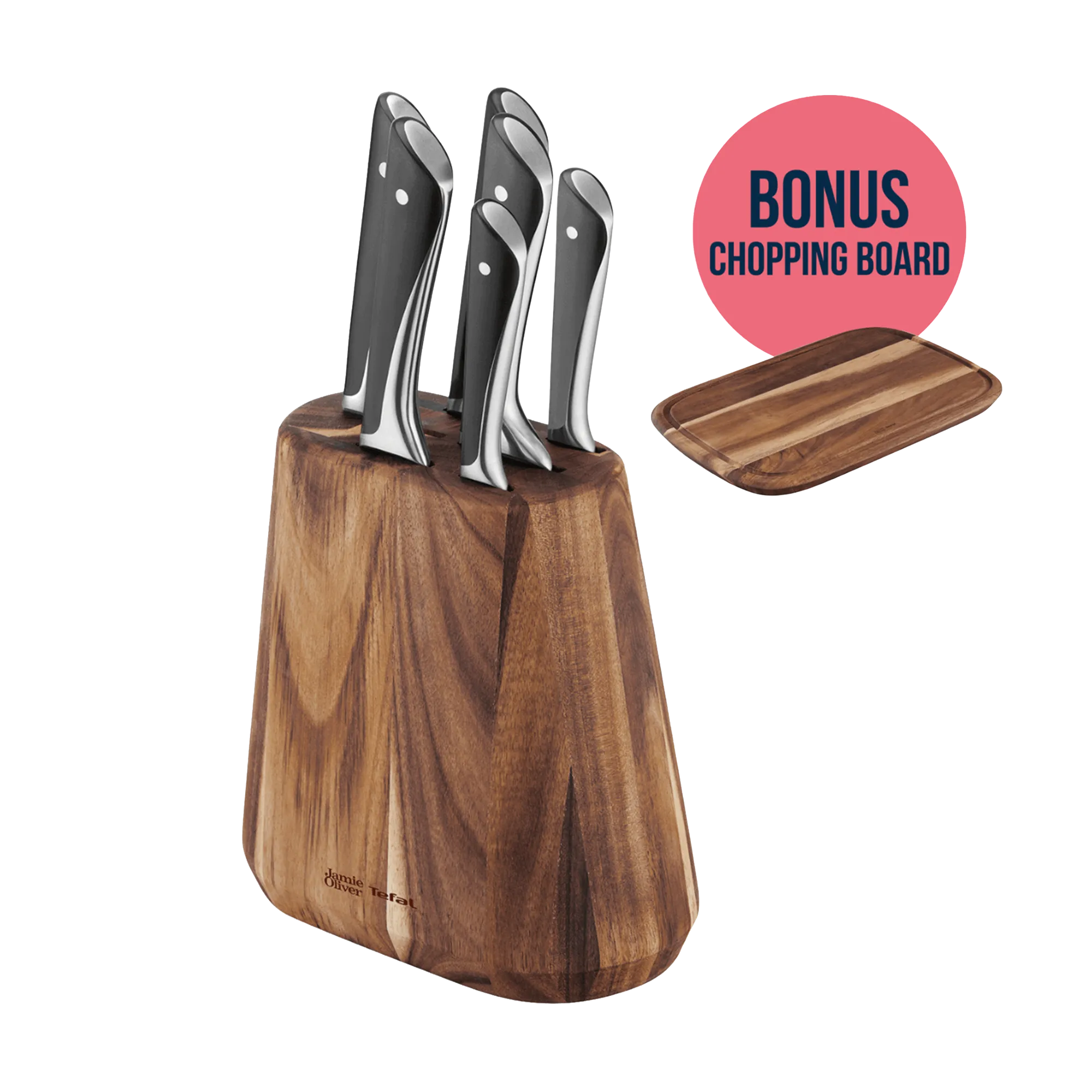 Jamie Oliver by Tefal Knife Block 6pc Set 