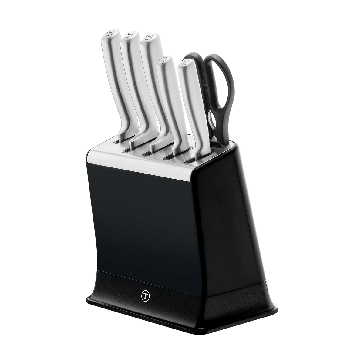 Tefal Eversharp Pro Stainless Steel Knife Block 6pc Set + Block with Integrated Sharpener