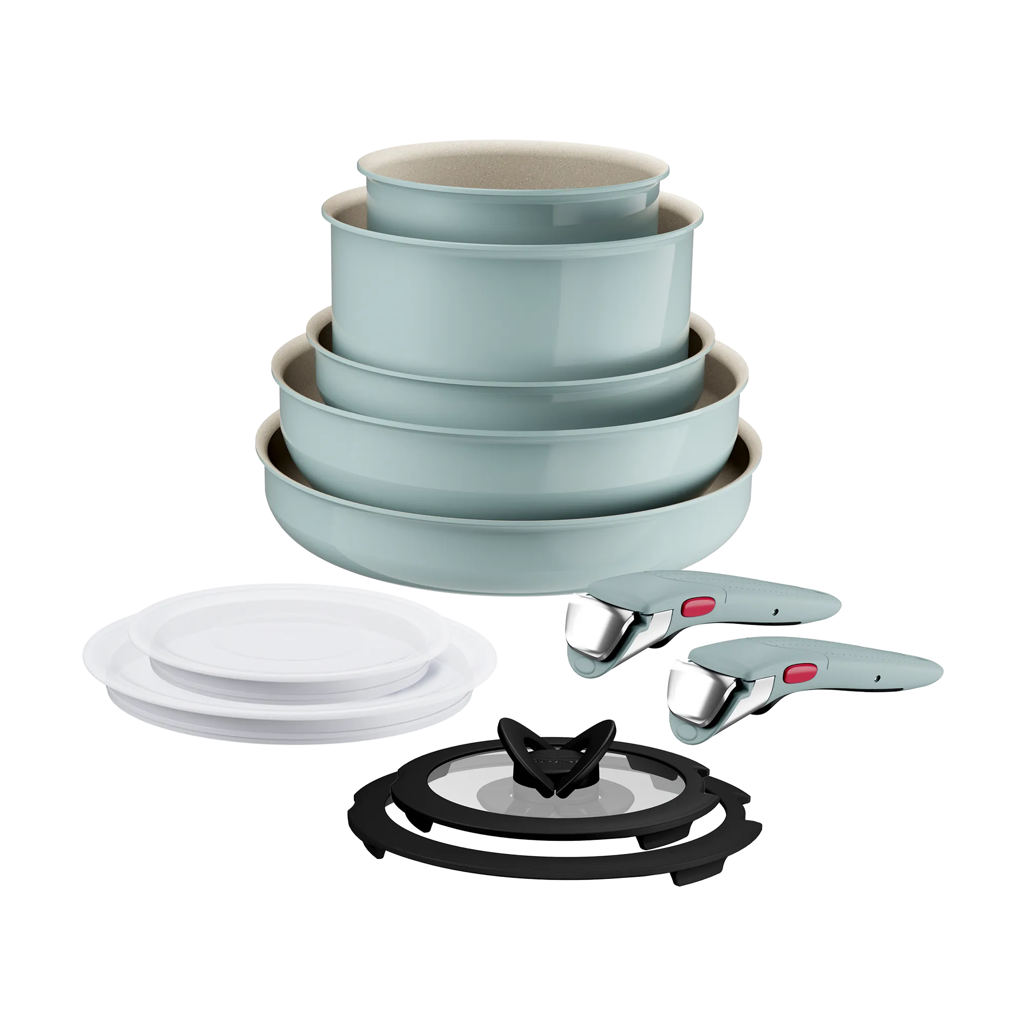 Tefal Ingenio Serenity Induction Non-Stick  Eucalyptus 11pc Set