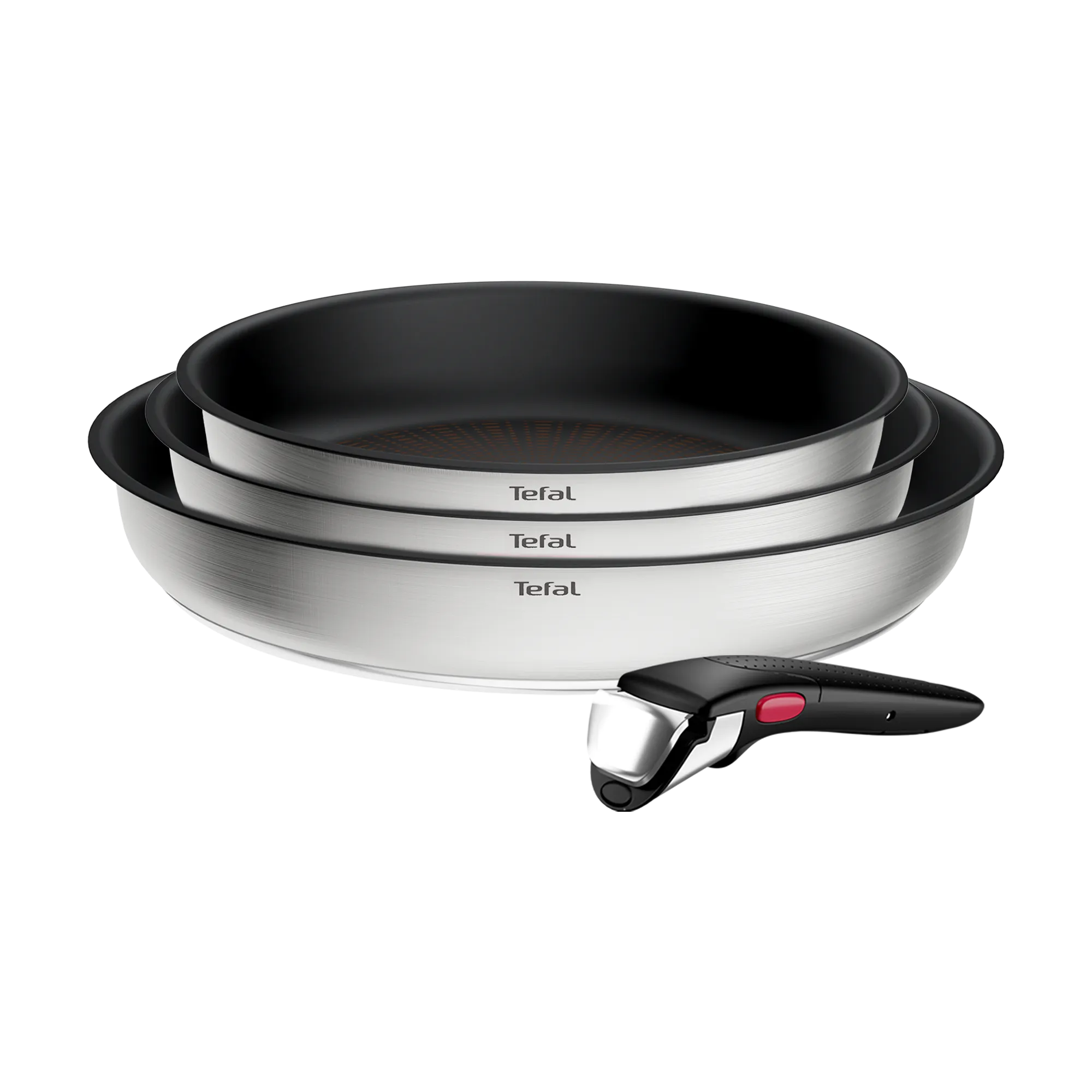 Tefal Ingenio Emotion+ Induction Stainless Steel Non-Stick 4pc Frypan Set