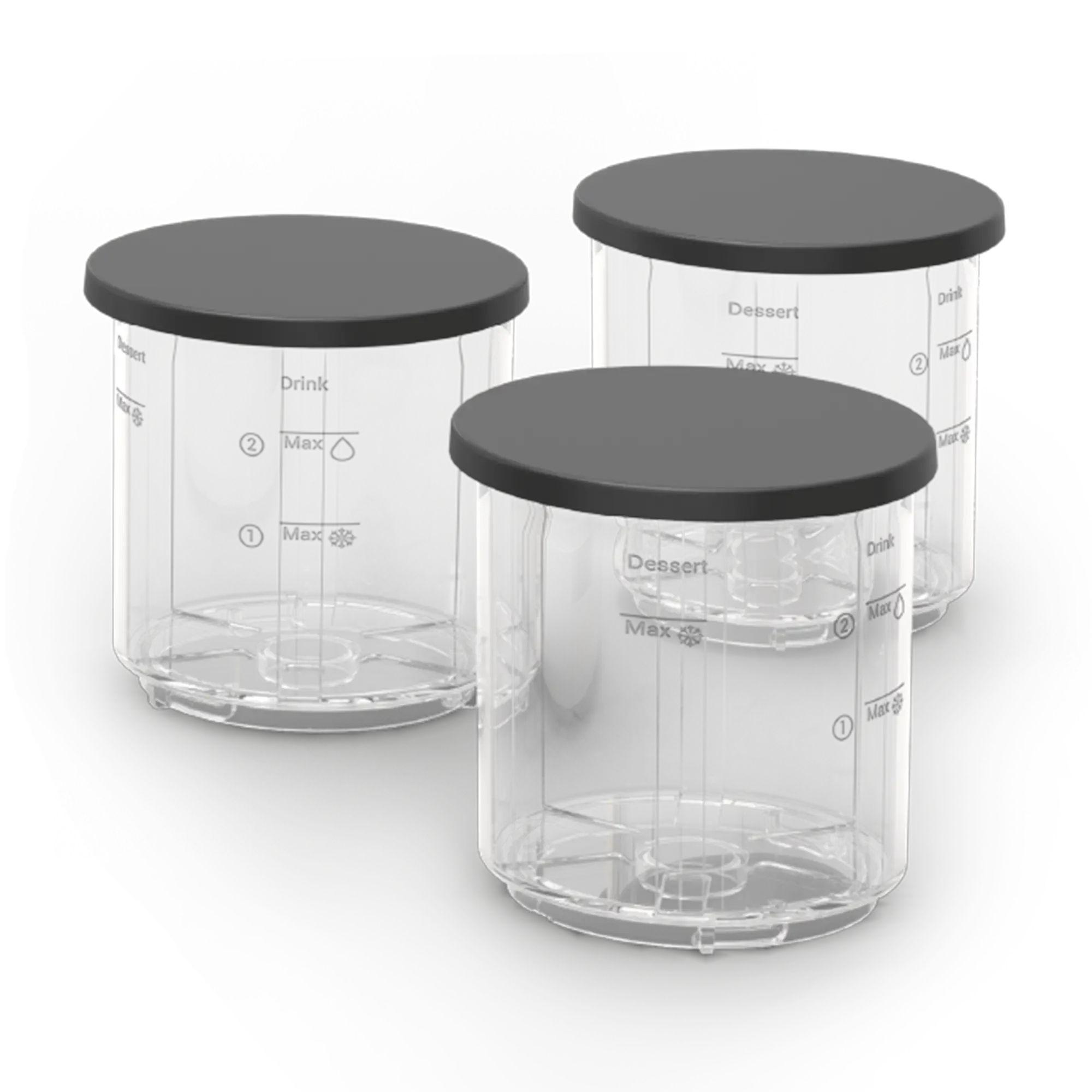 Tefal Dolci Ice Cream Maker Accessory - Bowls 3 Pack