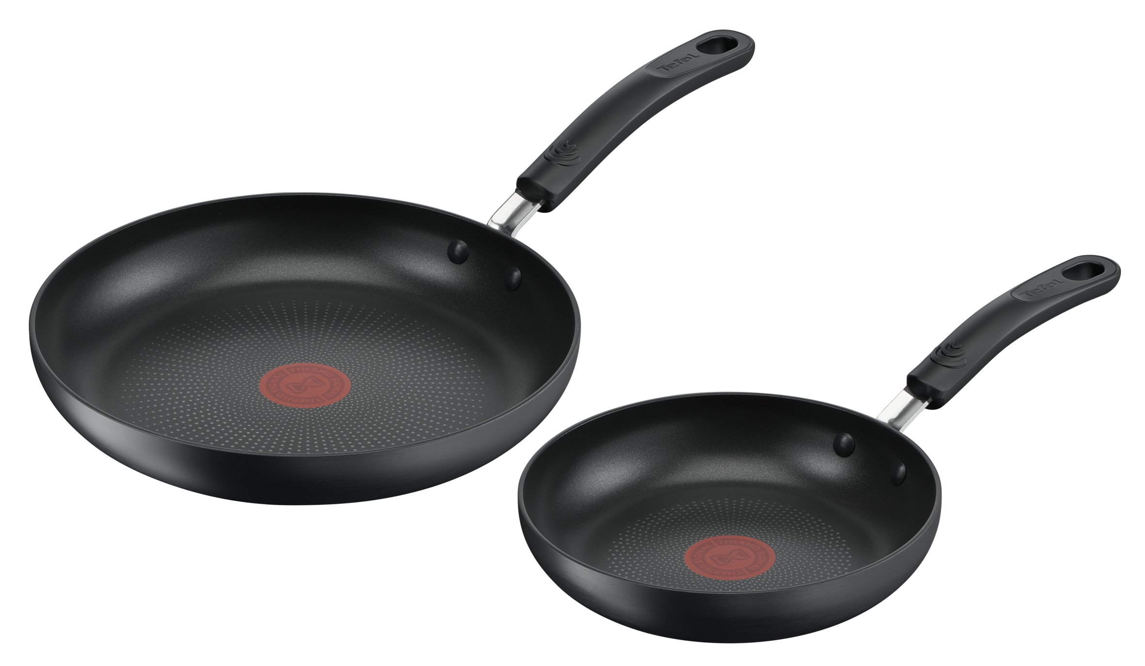 User manual and frequently asked questions Tefal Specialty Hard Anodised Non-Stick Twin Pack Frypans 20/26cm