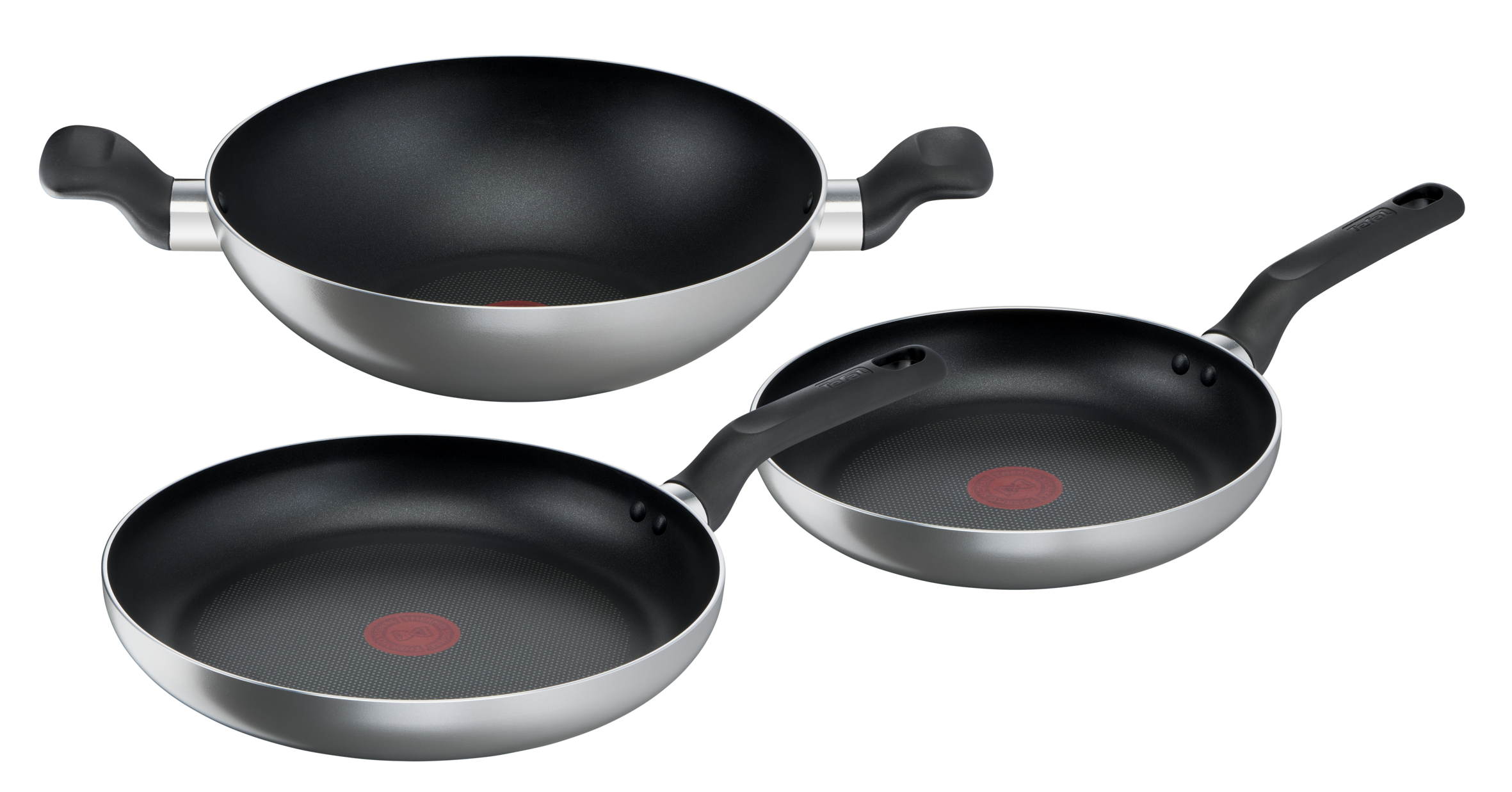 User manual and frequently asked questions Tefal Matt Grey 3pc Set (Frypan 24/28cm, Wok 28cm)