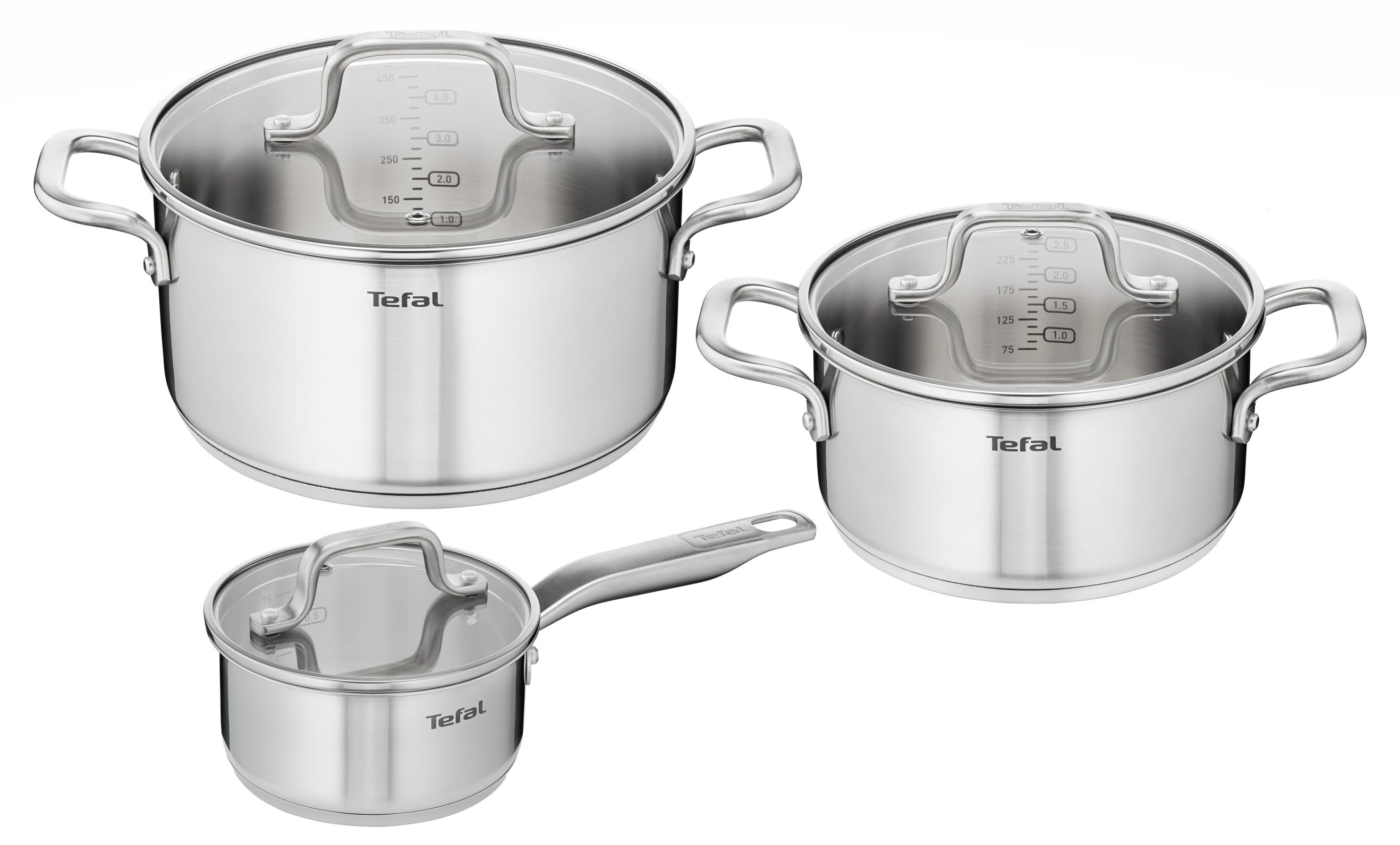 User manual and frequently asked questions Tefal Virtuoso Induction Stainless Steel 3pc Pot Set