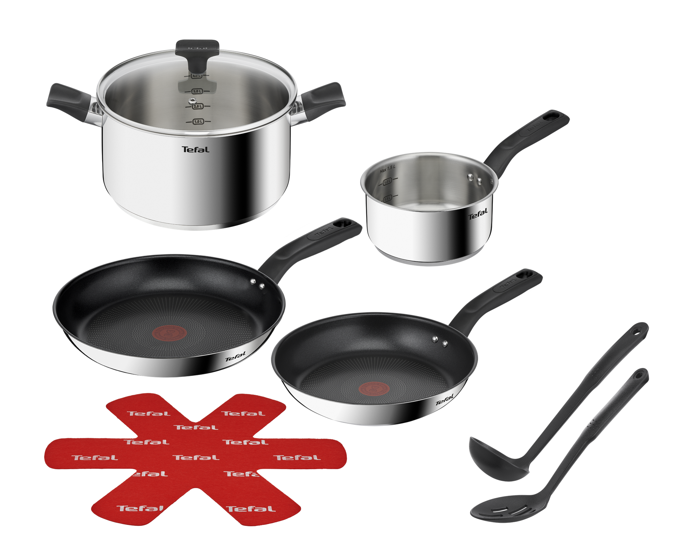 Tefal Delicious Stainless Steel 8pc Mixed Set