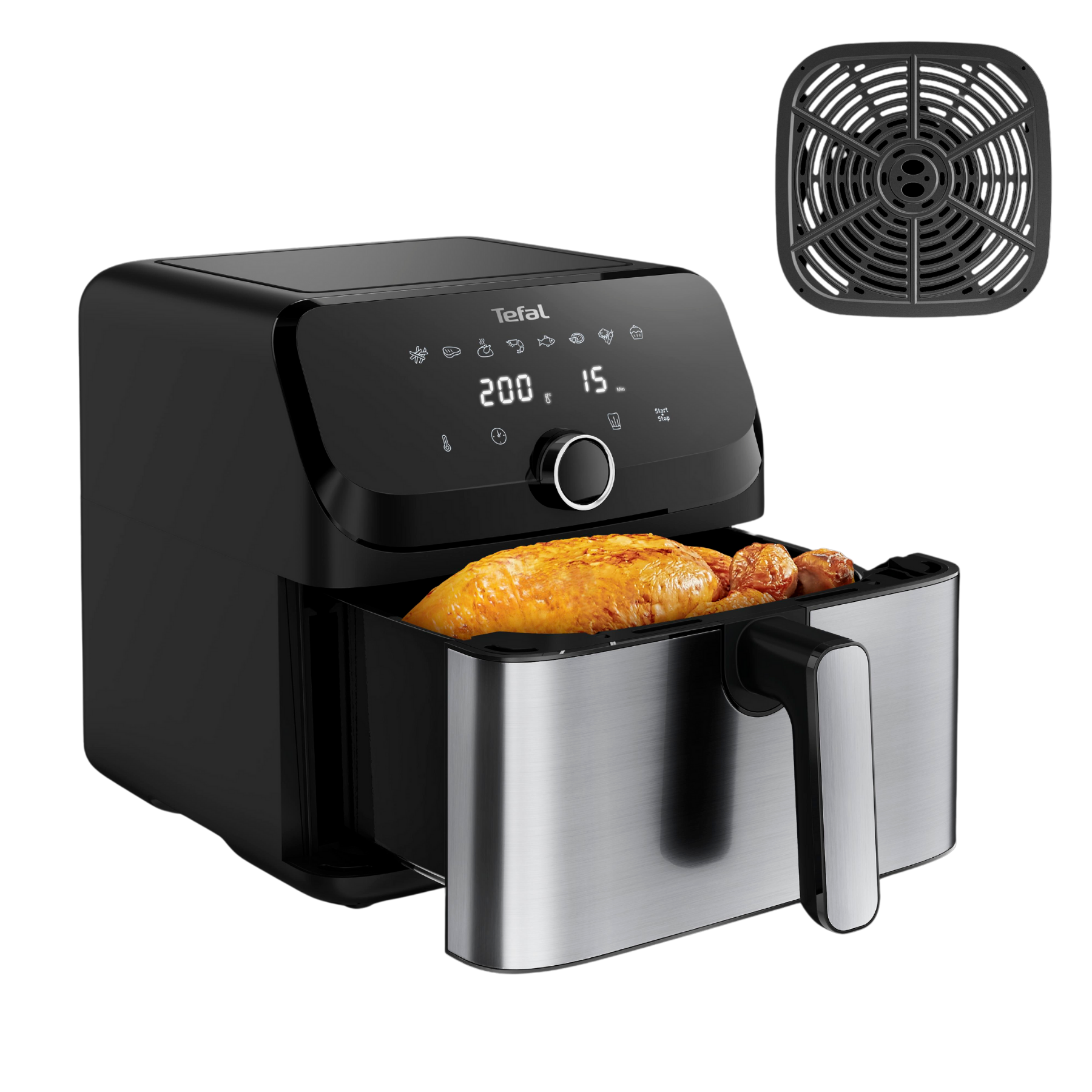 User manual and frequently asked questions Tefal Easy Fry Mega 7.5L XXL Air Fryer EY855D