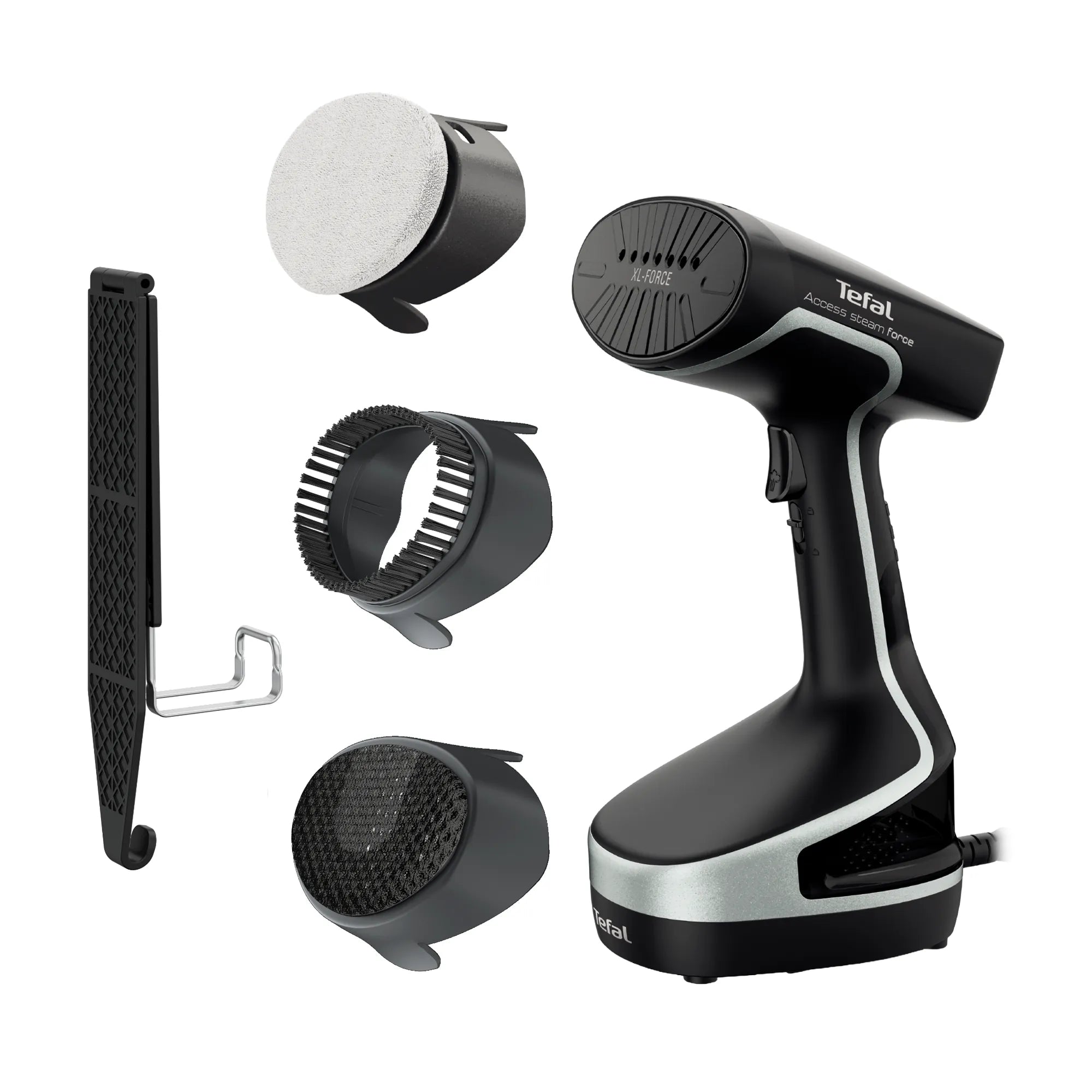 Tefal Access Steam Force Handheld Garment Steamer DT8280 with included accessories