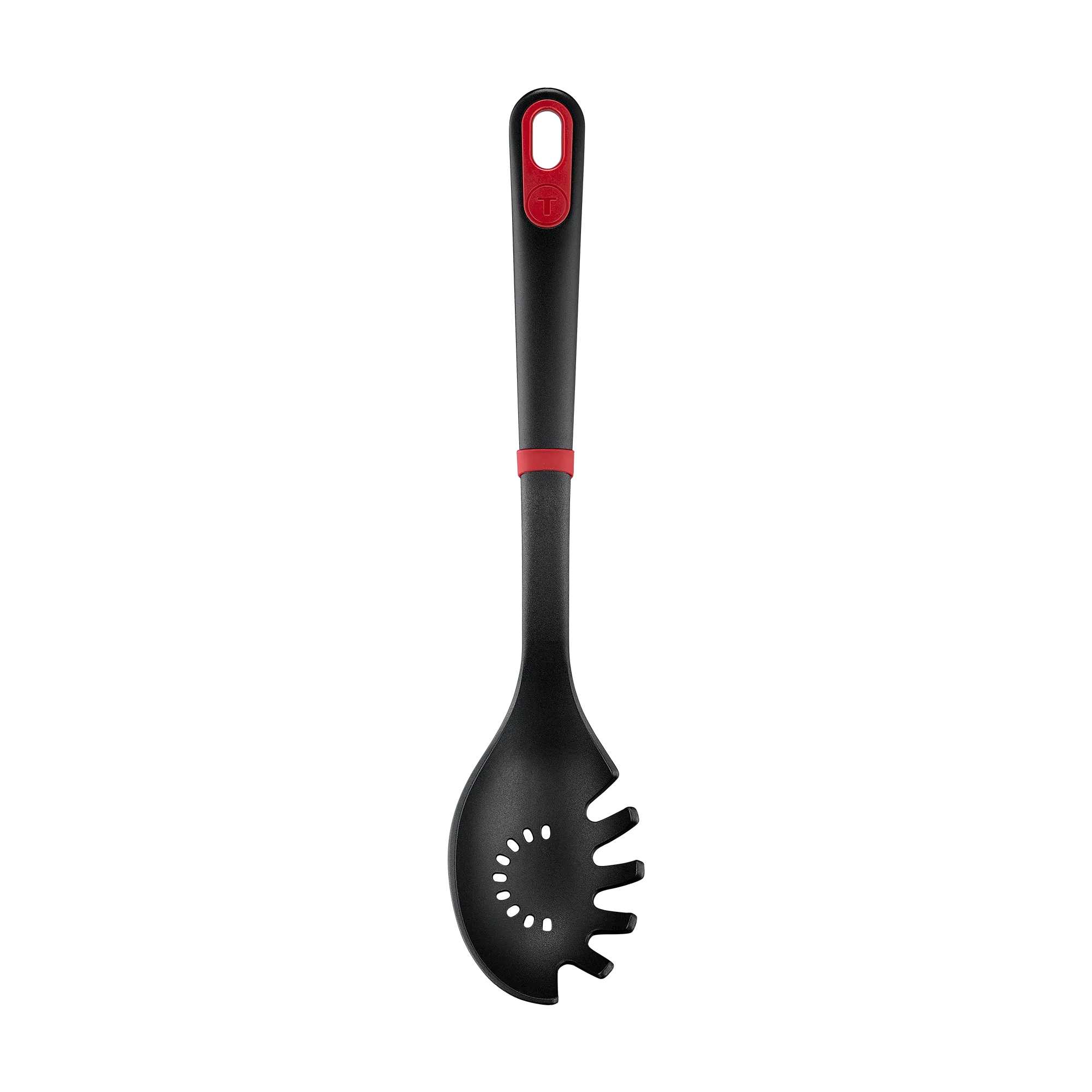 Tefal Ingenio+ Nylon Pasta Spoon Red/Black K1980234 front view