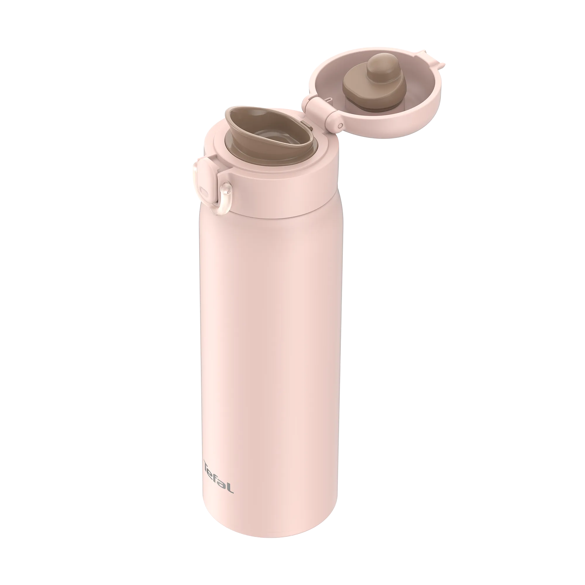 Tefal Easy to Go Stainless Steel Drink Bottle 500ml in Pink