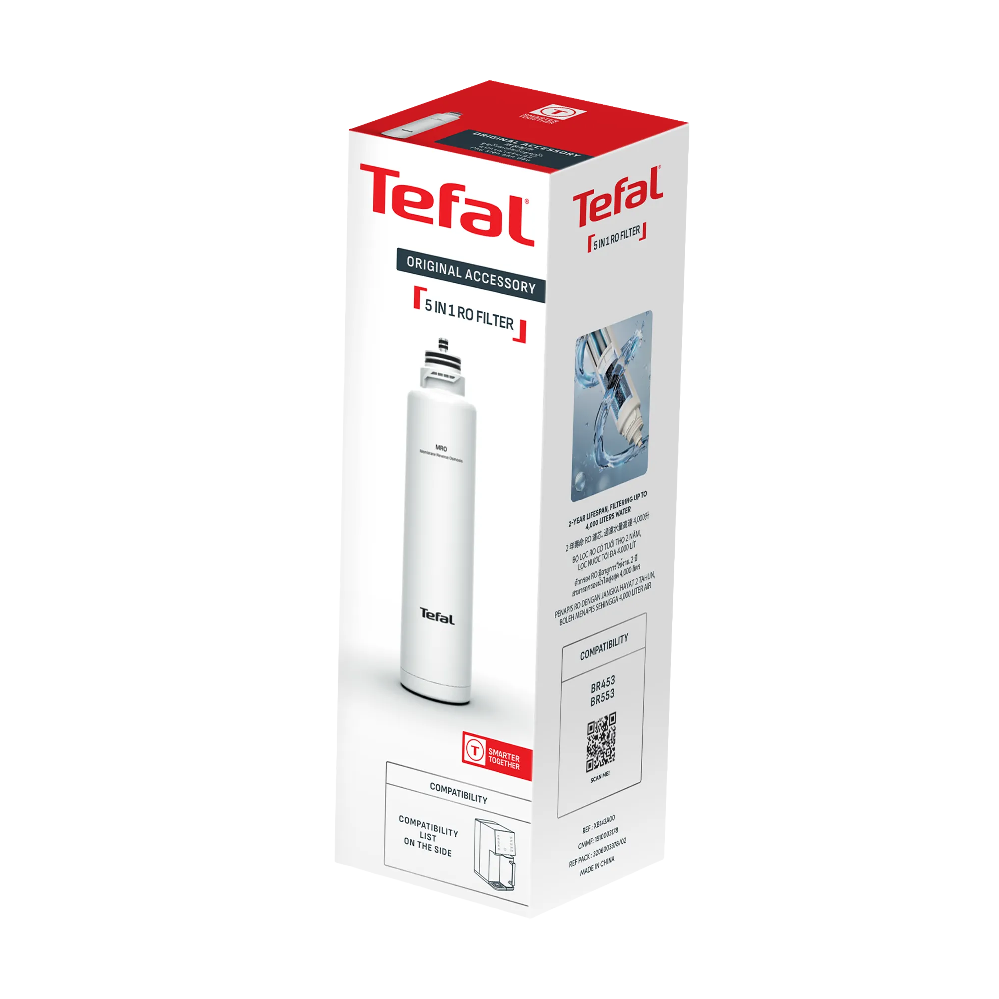 Tefal Pure Water 5-in-1 Reverse Osmosis Replacement Filter XB143A
